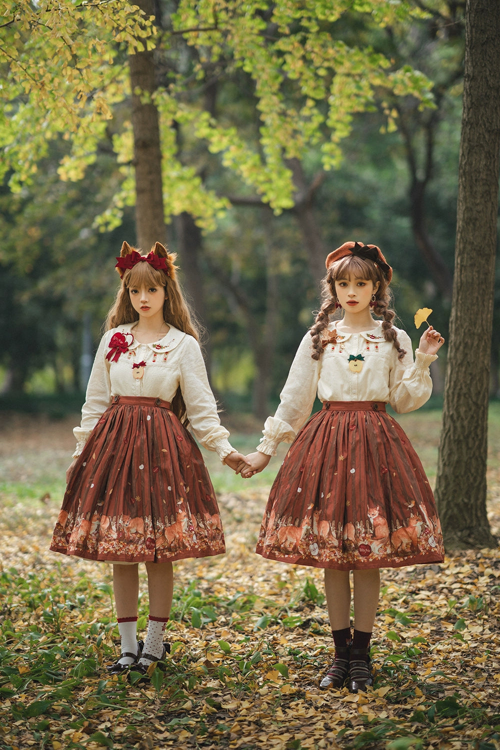 Miss Point - Fat Fox in the Forest - Elegant Lolita Skirt Detachable Chest Guard SK
