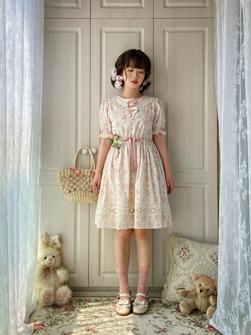 Miss Point~Customized Elegant Lolita OP Dress Cute Daily Girl Short Lolita Dress 35670:519848