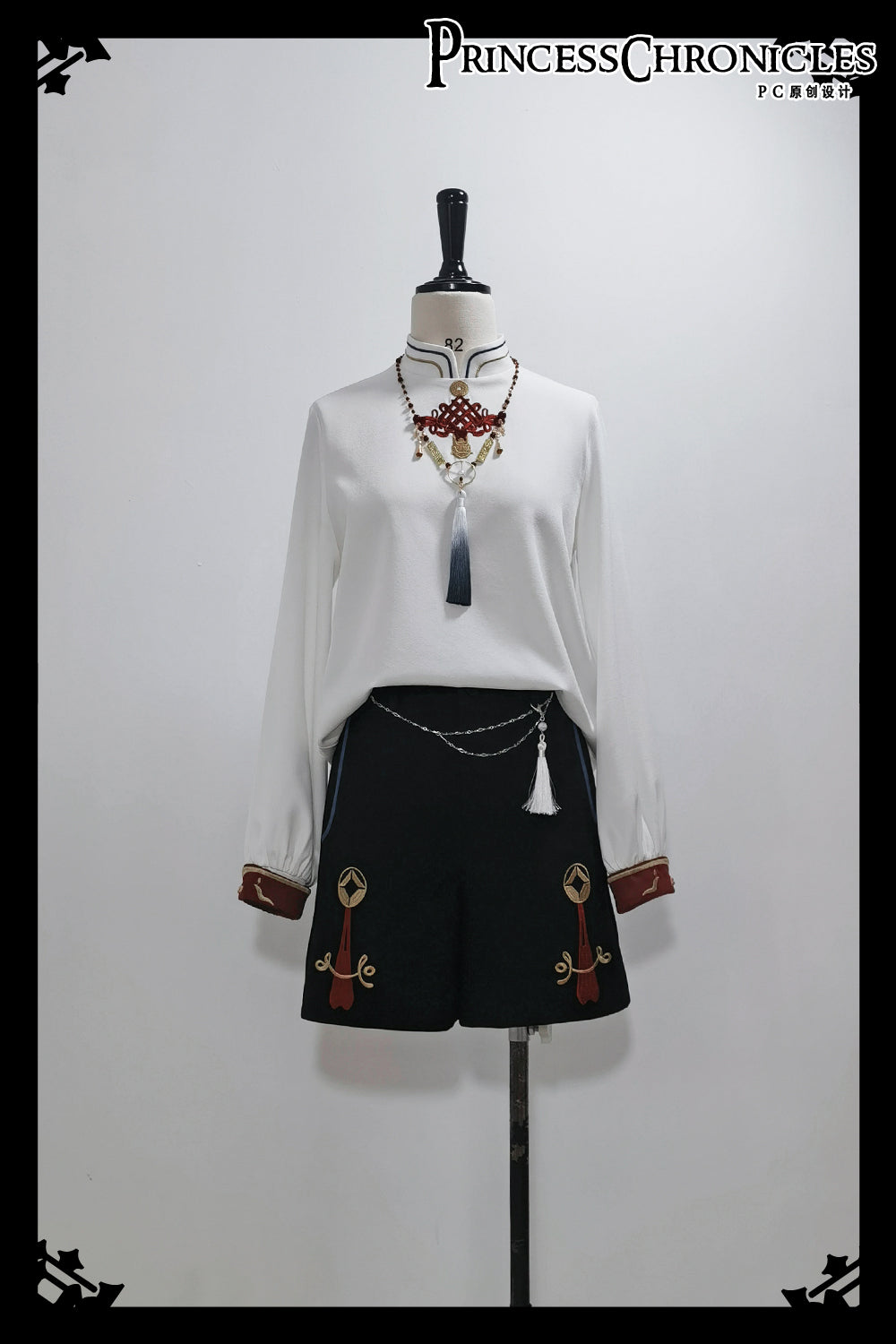 Princess Chronicles~Fortune and Treasure~Chinese Style Ouji Lolita Shorts Set with Cash Coins Details (L M S XL XXL) 42294:735565