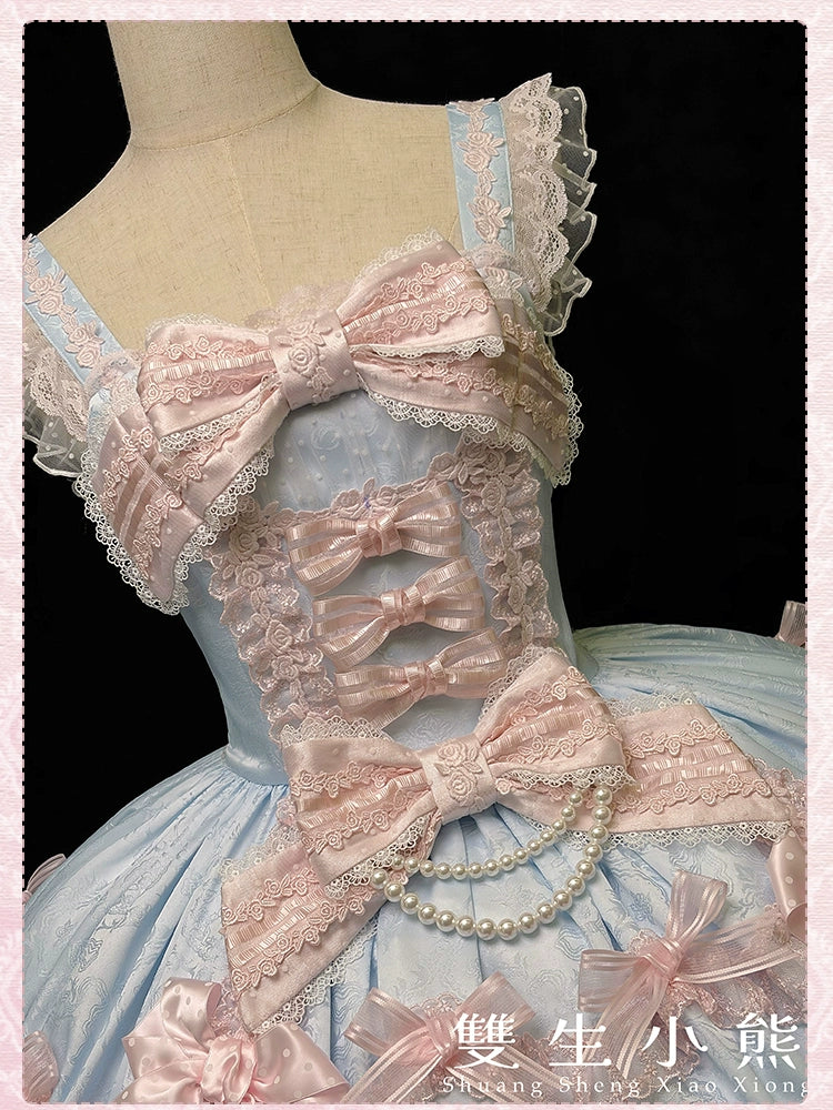 Shuang Sheng Xiao Xiong - Heart of Love - Sweet Lolita Wedding JSK, Bow Details 44306:803136