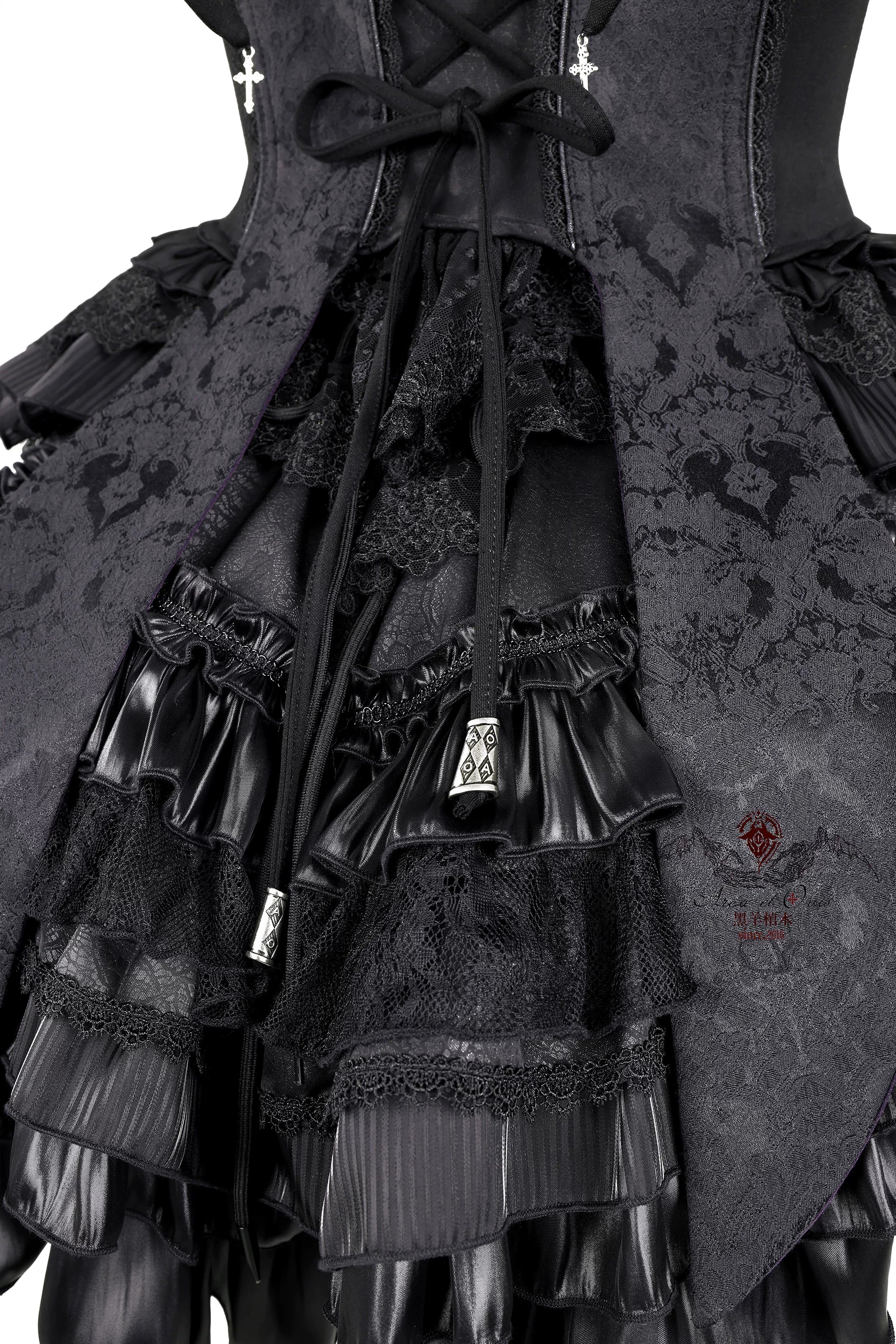 Holic - Gothic Lolita High-low Hem Vest, Tiered Hem Skirt 44877:824737
