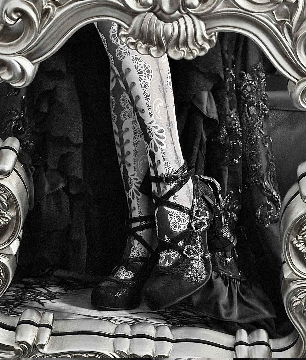 Tome of Holy Remains - Gothic Lolita Novelty Heel Shoes 45620:856257