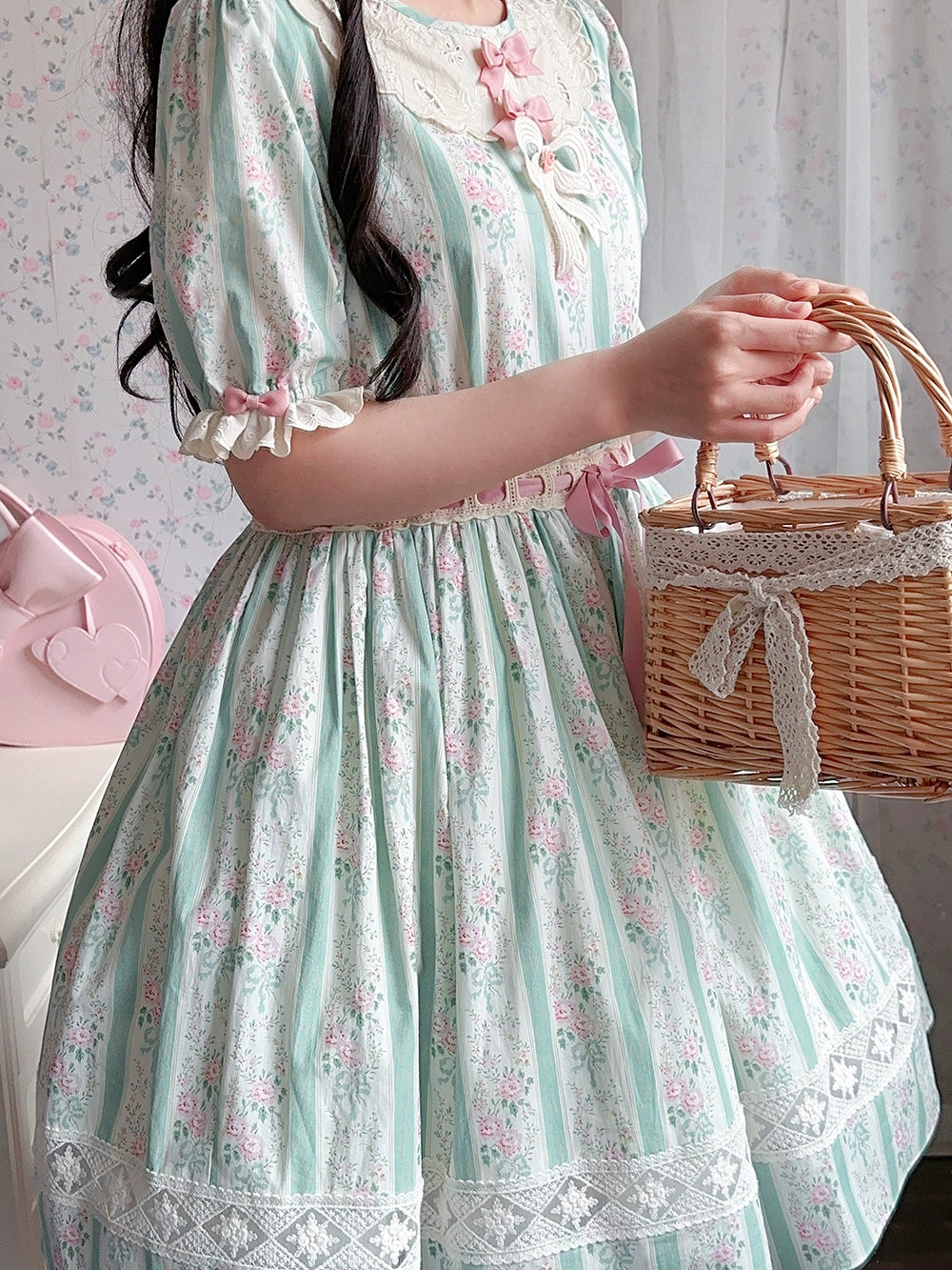 Miss Point~Customized Elegant Lolita OP Dress Cute Daily Girl Short Lolita Dress