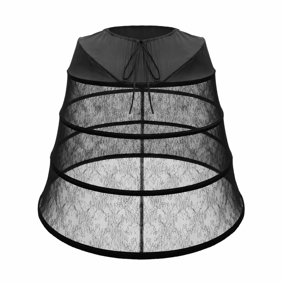 Undead's Gift - Halloween Gothic Lolita Draped Panel Skirt Set, 3D floral lace 46024:872848