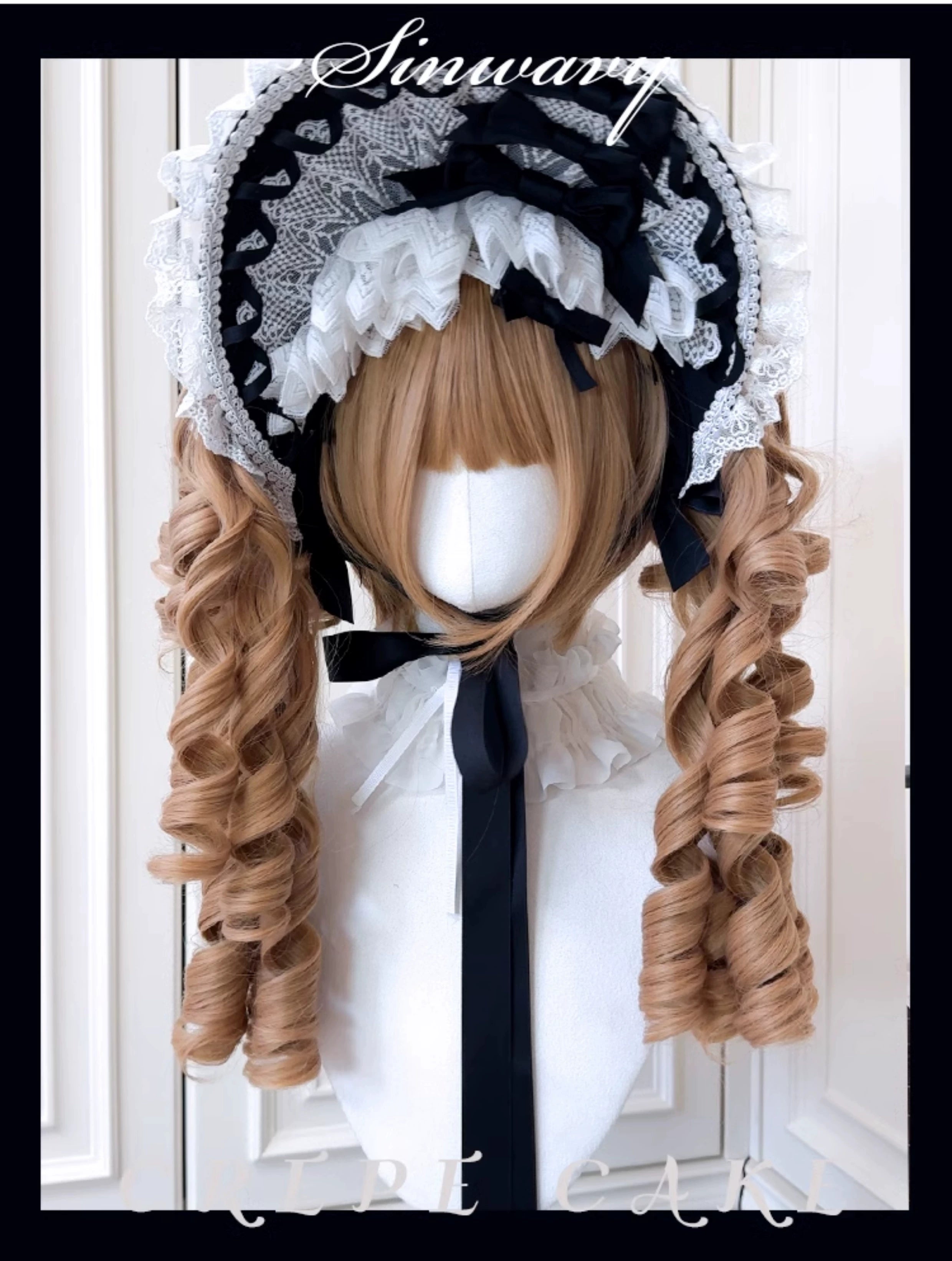 Sinwavy~Vintage Lolita Wig Double Ponytail Roman Roll Hair 40972:681328