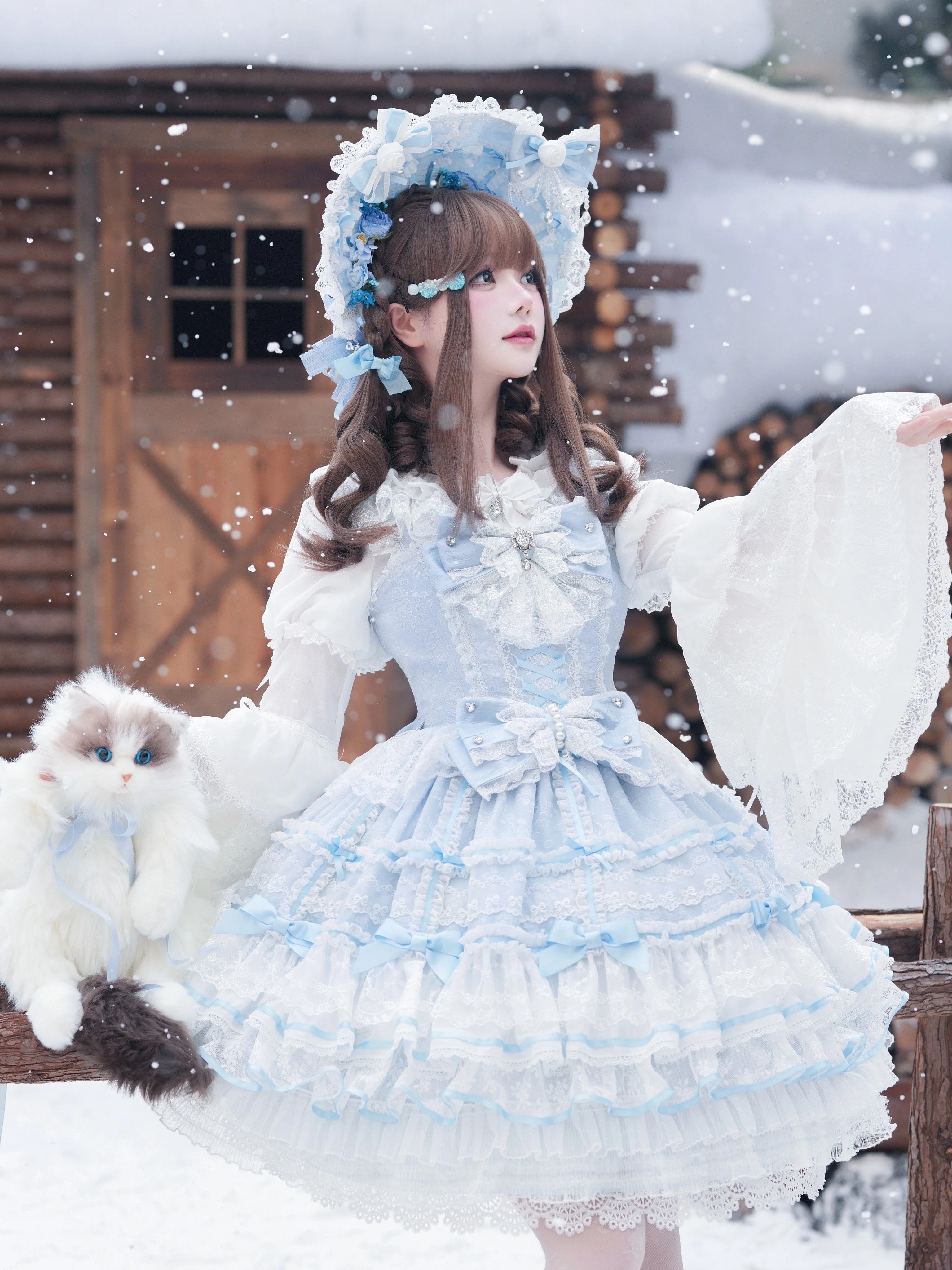 Flower Banquet - Wishing Star - Sweet Wedding Lolita JSK Bridal Lolita Dress 41860:716190