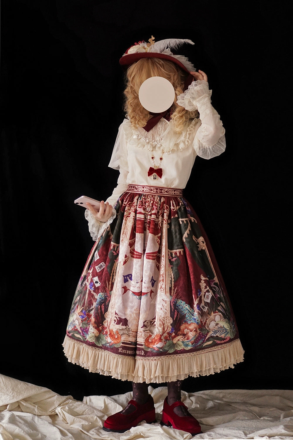 Miss Point~Kaleidoscope~Classical Lolita Shirt Dot Gauze Detachable Puff Sleeve Blouse Customized 35392:488806