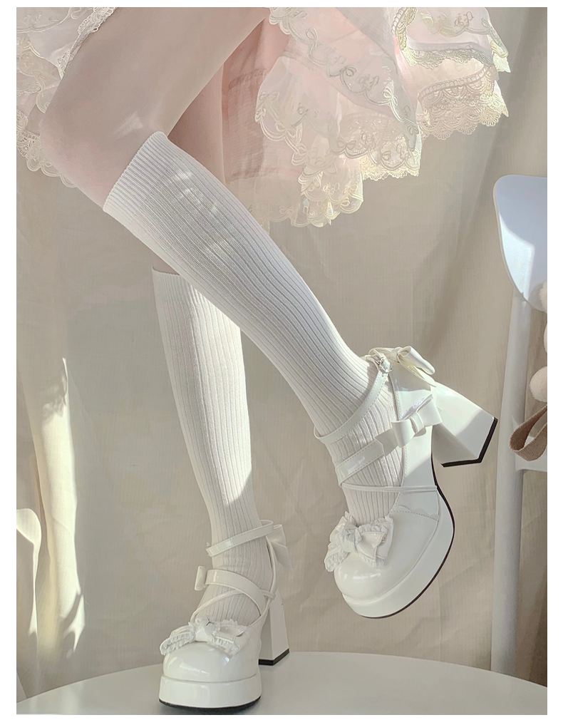 Girly Heart - Sweet Lolita Chunky Heels Shoes, Dreamy Bows 44740:820818