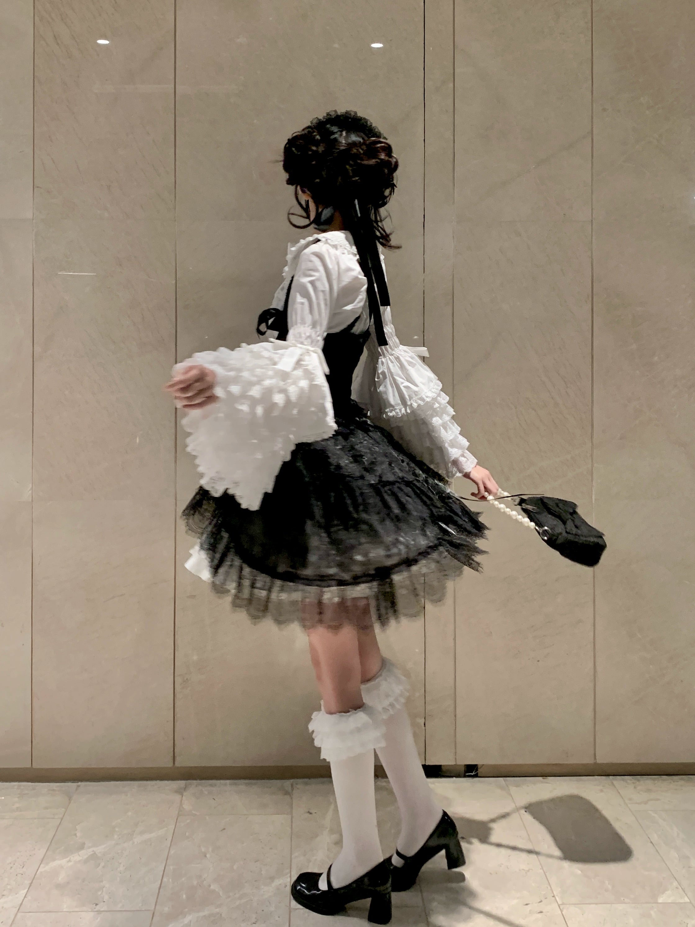 Mengfuzi - Cannelés - Elegant Lolita Cotton Blouse, Hime Sleeve 34840:465888