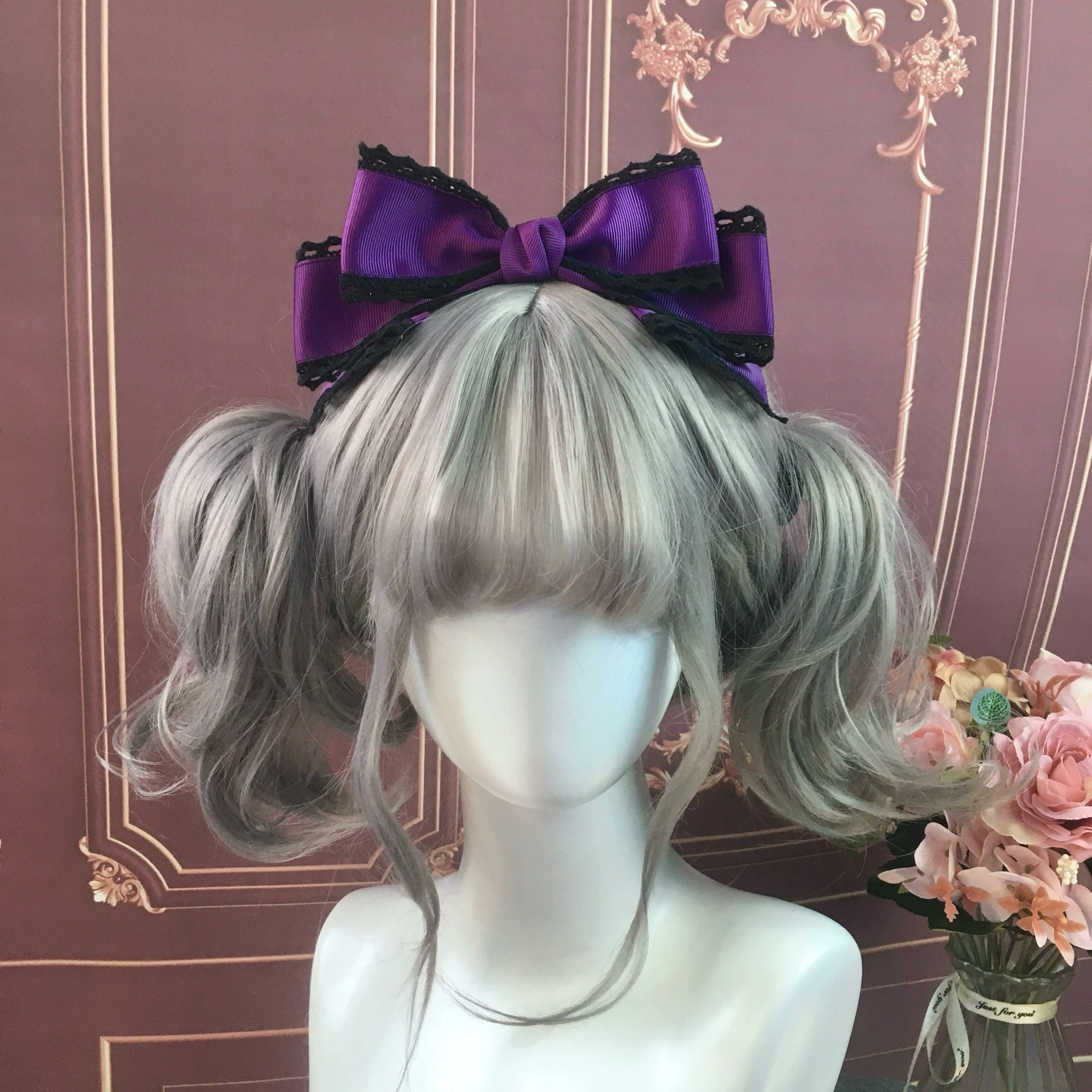 Qingyi Handmade~Sweet Lolita KC Multicolor Bow Lolita Headwear 39914:644196