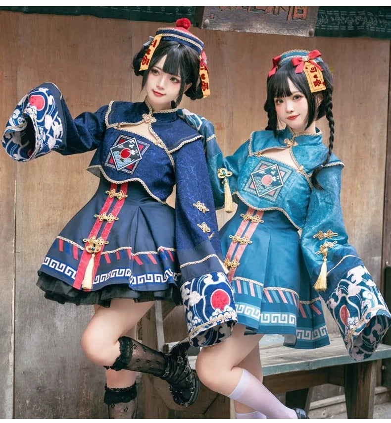 (BFM)Sakurahime~Little Zombie~Zombie Lolita Jumper Dress Cute Lolita Coat Set 32192:377170