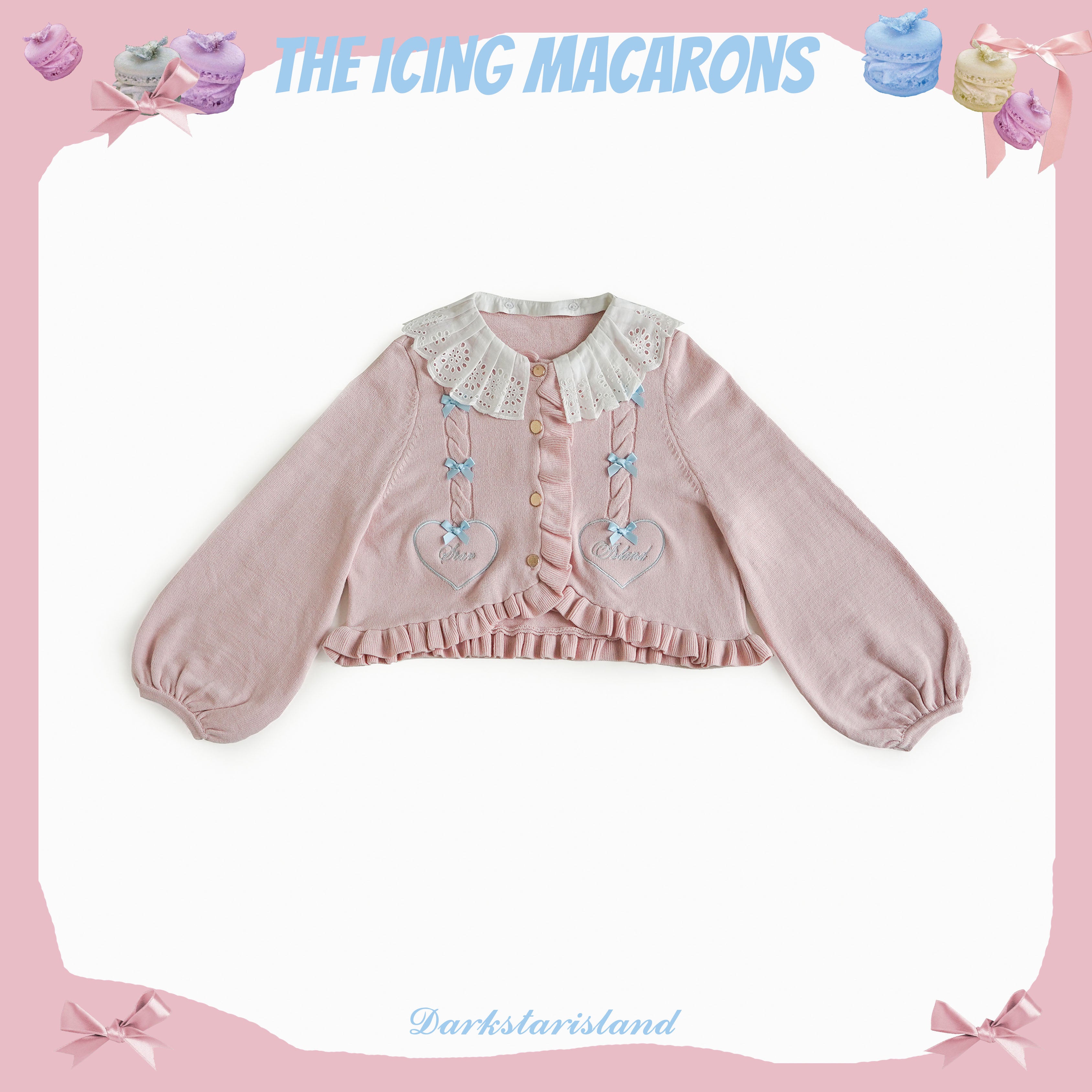(BFM)Dark Star Island~Sugar Frost~Sweet Lolita Cardigan Knit Embroidered Sweater 34274:449504