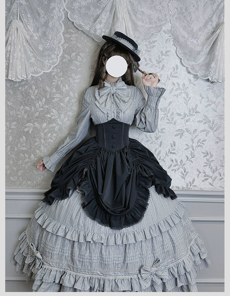 Alice Girl - Duke of Victoria - Classic Lolita SK & Overskirt Set 44092:794864