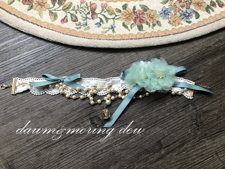 Dawn And Morning - Rozen Maiden Accessories Lolita BNT Choker Cuffs choker green