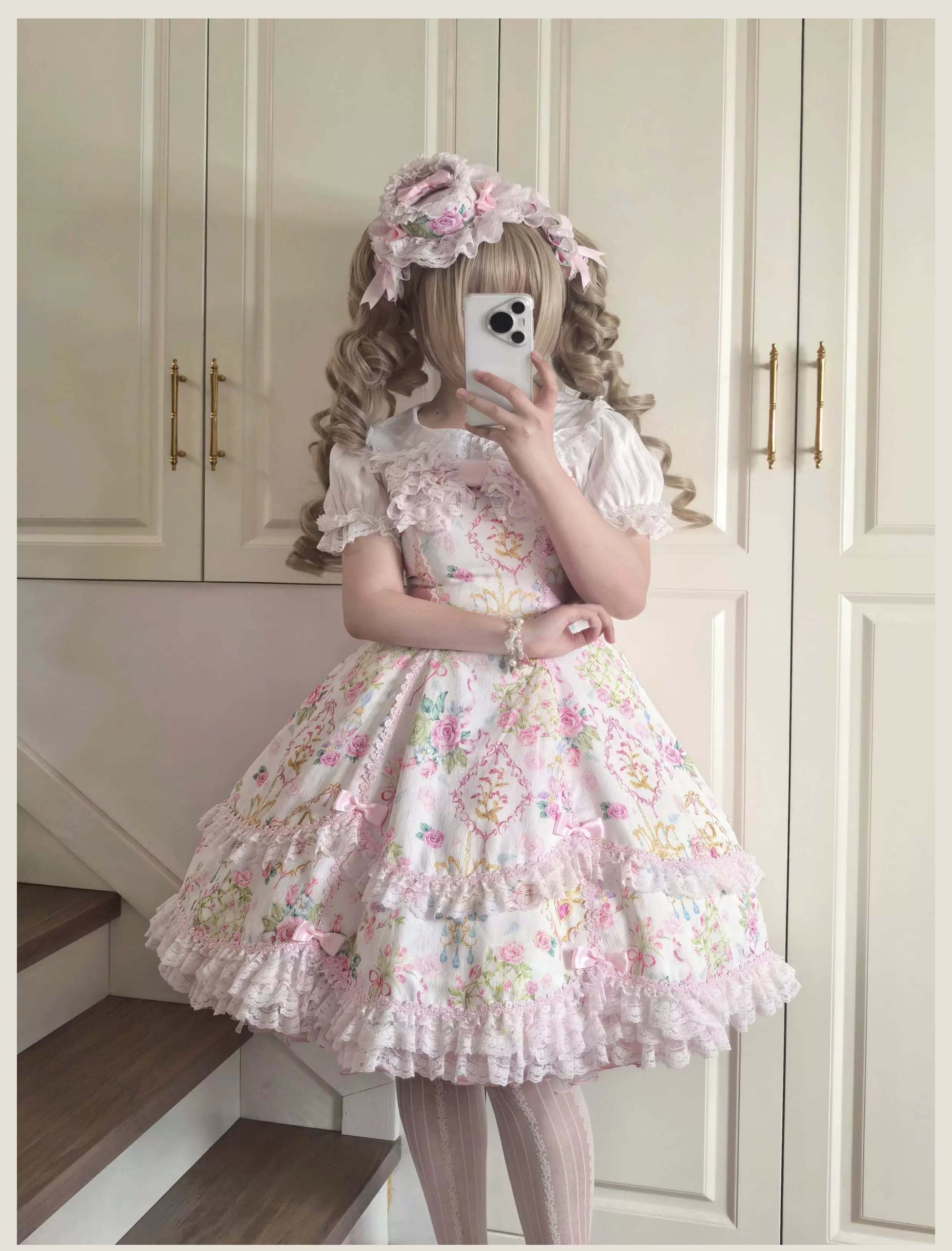 Old School Lolita Peter Pan Collar Blouse with Lace 45504:851258