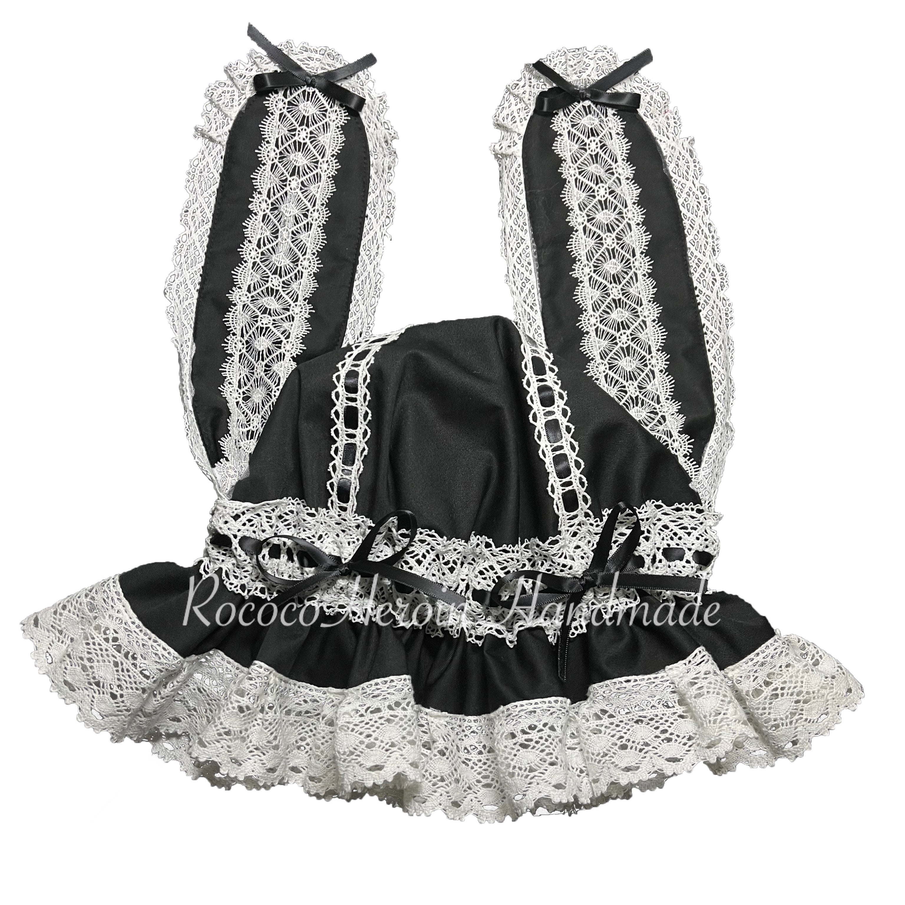 RococoHeroin - Handmade Lolita Bunny Hat Multiple Colors