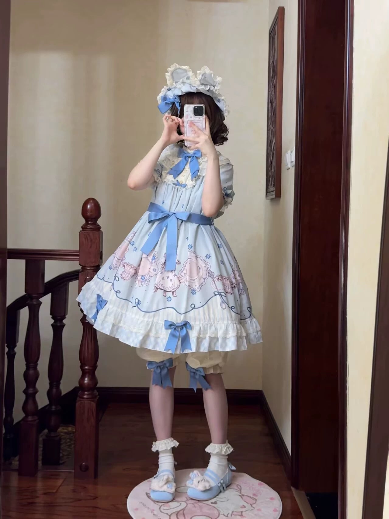 Uncle's Workshop - Veronica Spring Tea - Plate Printed Sweet Lolita Dress 43485:778305