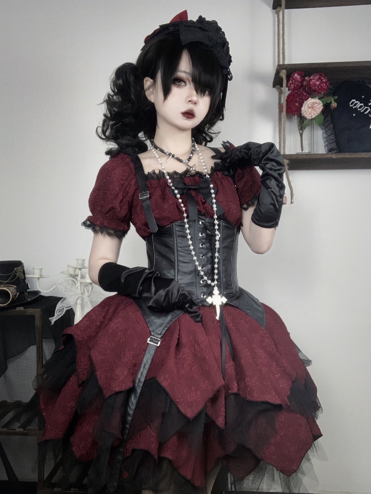 Kiko Lolita - Gothic Enchanting Lolita Nightshade Princess Skirt Set