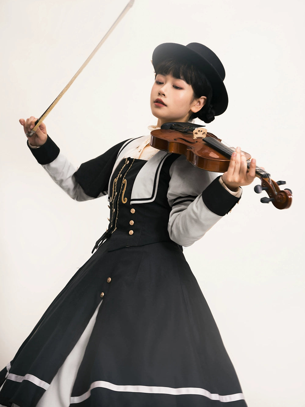 Miss Point~Golden Movement~Elegant Lolita Fishbone Skirt Customized 32242:381266