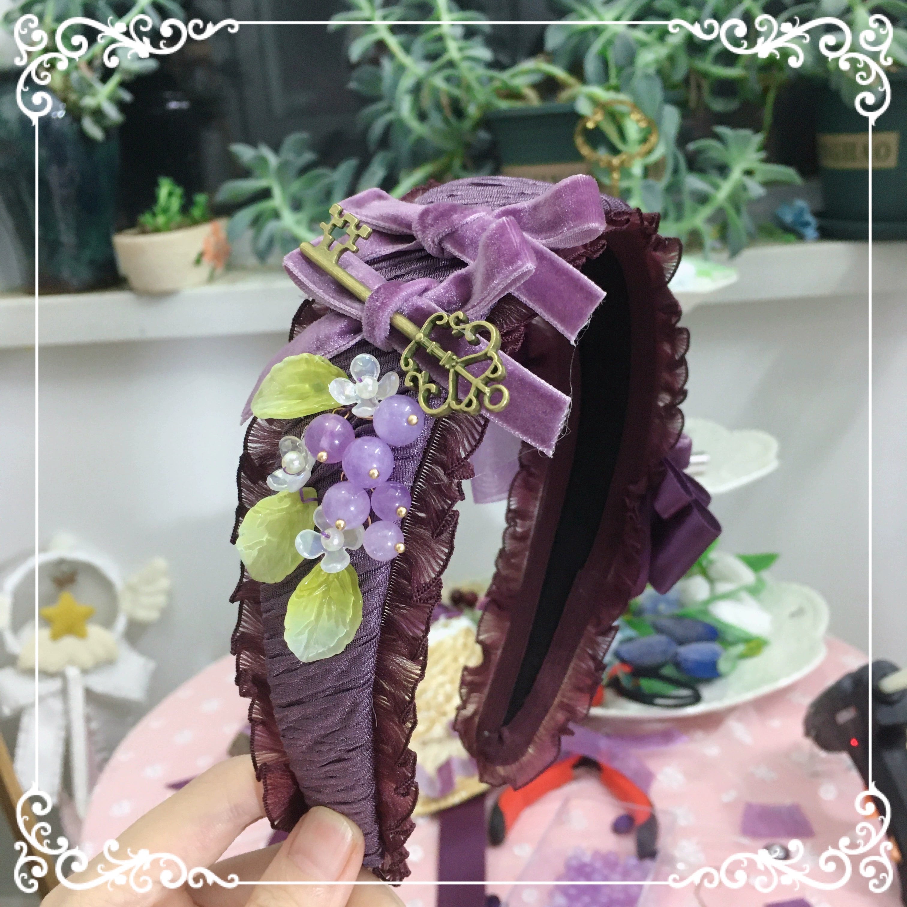 (Buyforme)Chestnut Lolita~Louvre Vineyard Accessory Hairband Retro Lolita KC 28850:322998