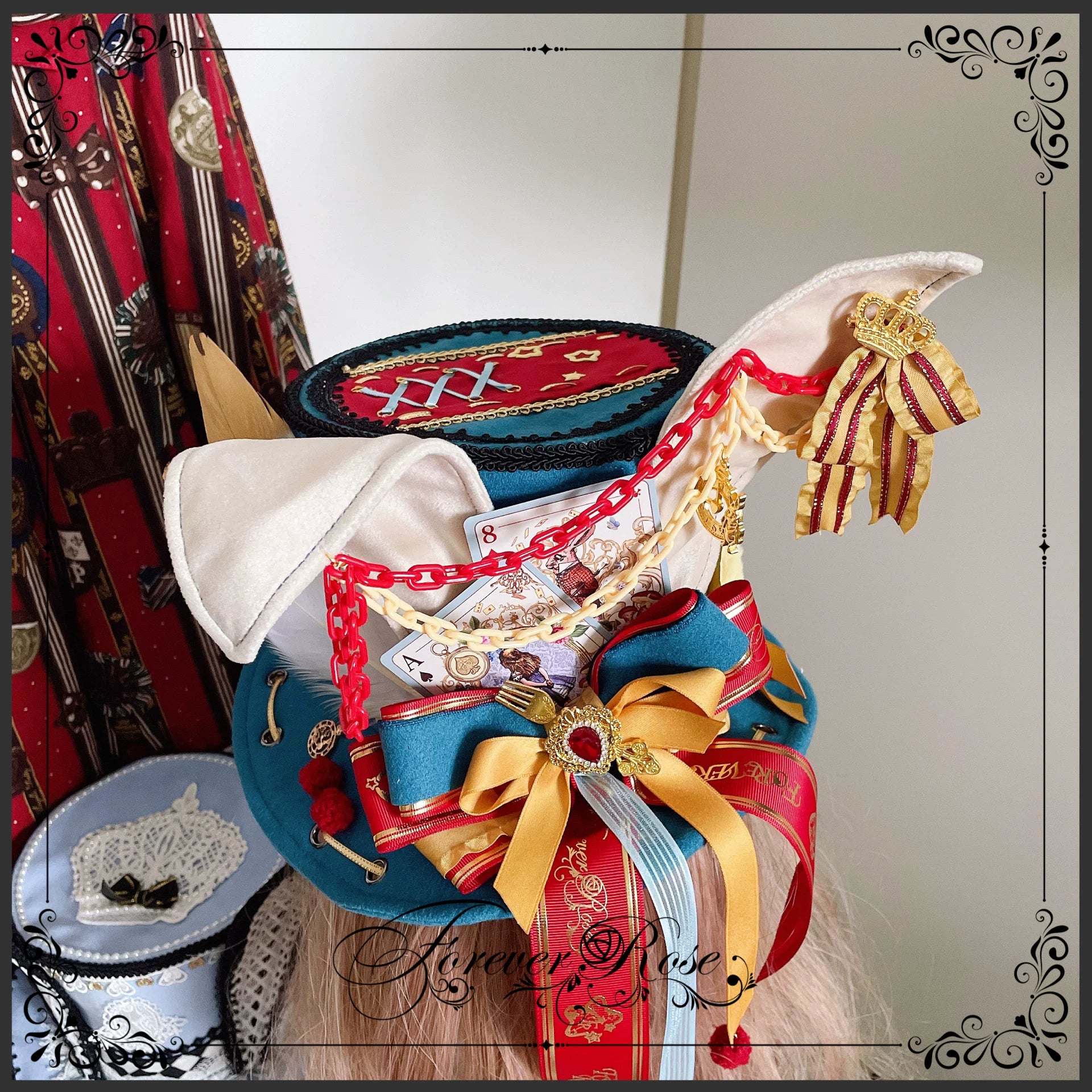 Circus-inspired Lolita Top Hat, Bunny Ear