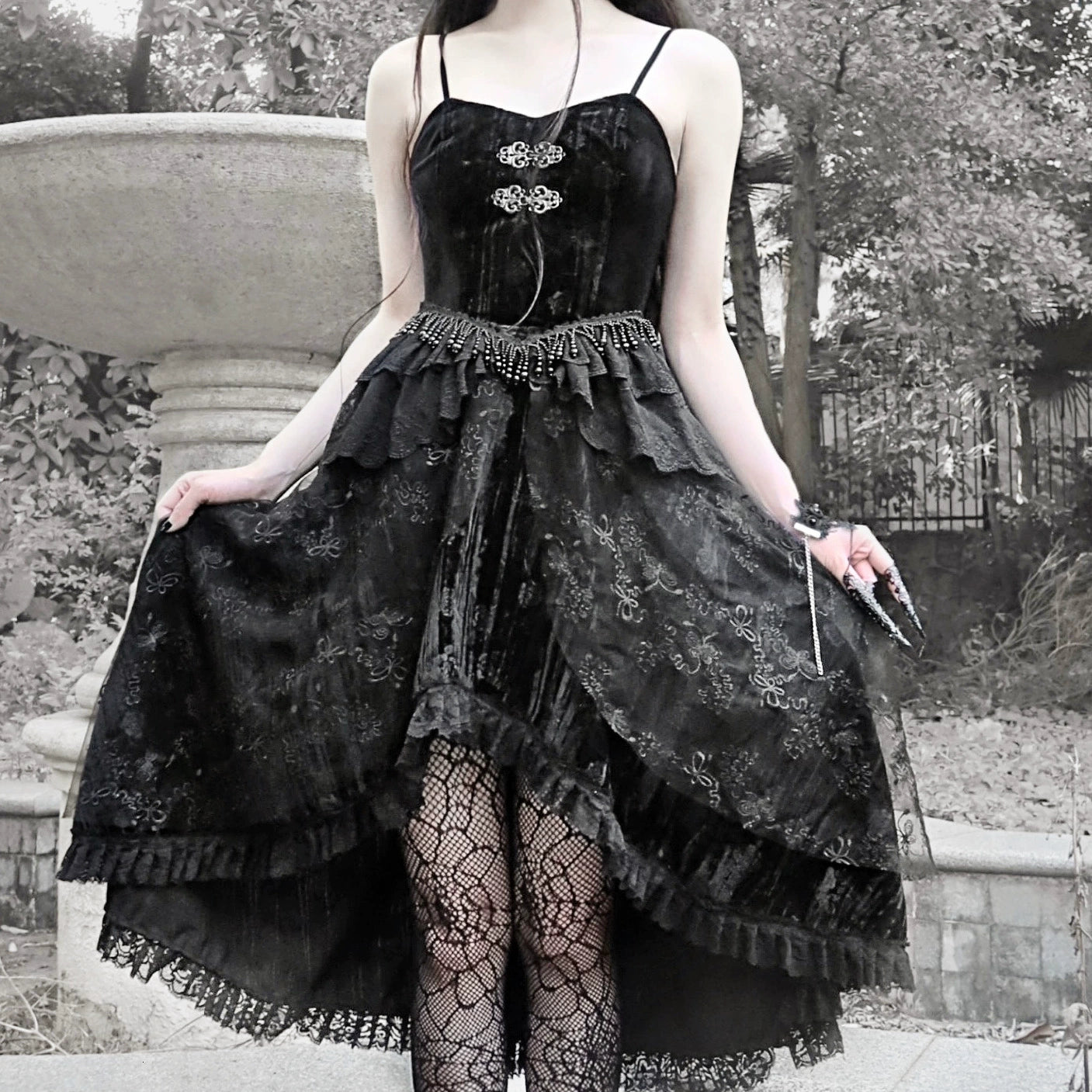 Blood Supply - Misty - Gothic Lolita Dress Black JSK Halloween