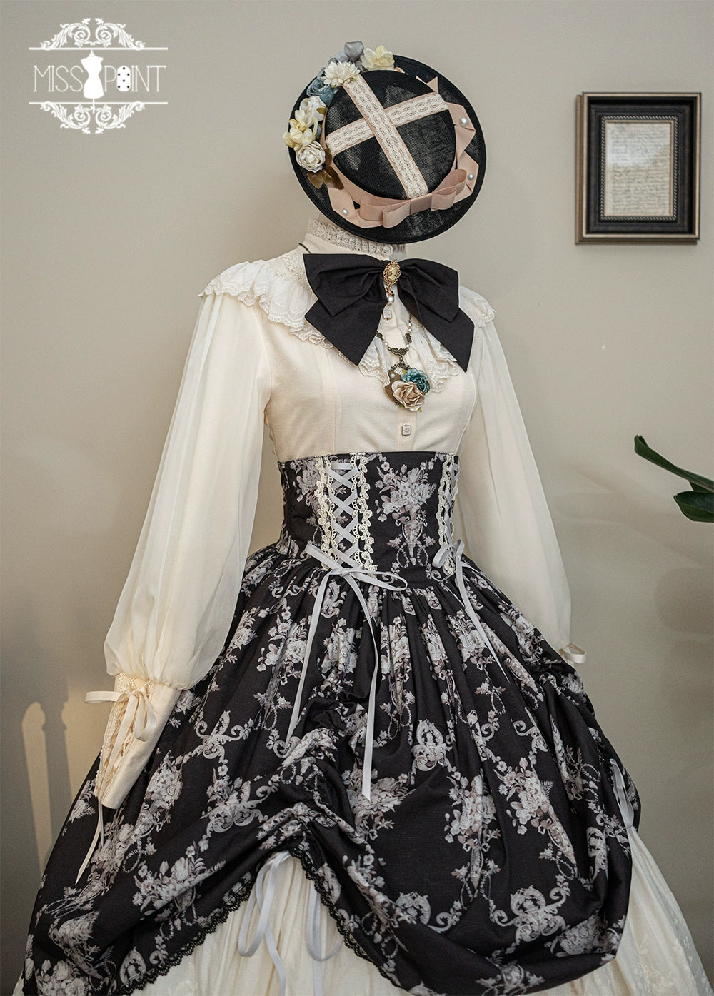 (BFM)Miss Point~Customized Vintage Lolita Skirt Elegant Pullover Fishbone SK 31464:363152