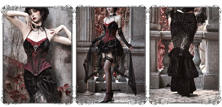 Blood Supply - Duchess - Velvet Gothic Lolita Dress, Corset & Skirt