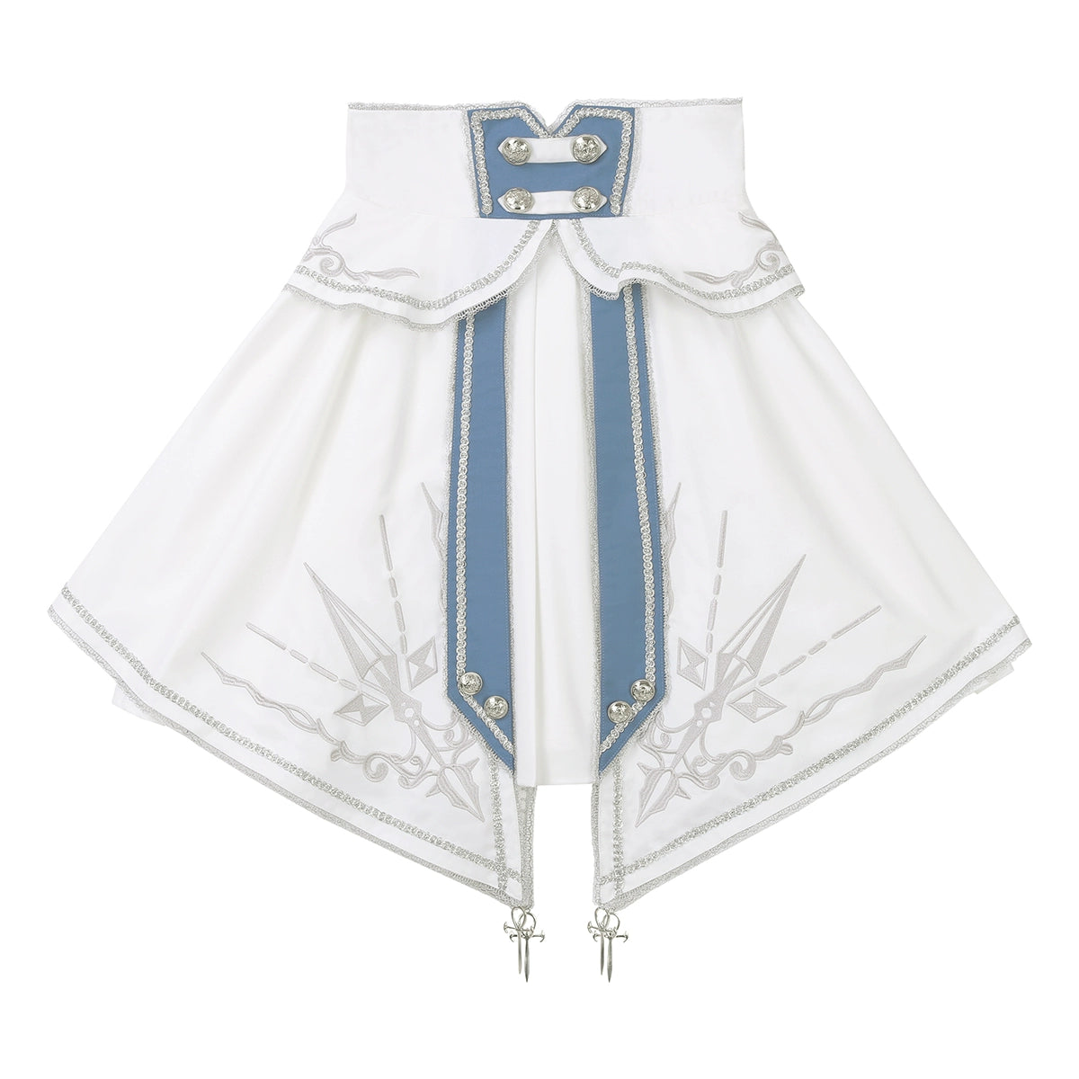 Designer's Gift - Luminous Cavalier - Military Lolita Skirt Set Long-Sleeved Shirt Skirt Only S