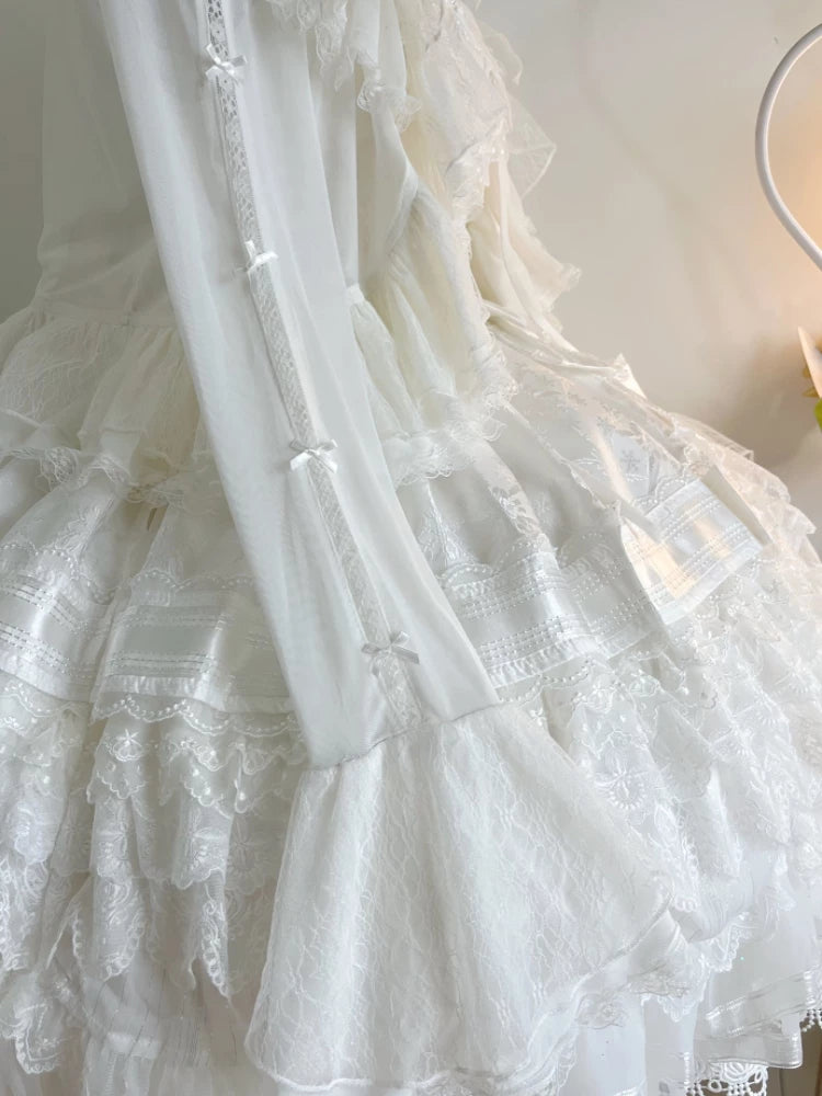 Mist Cardigan - Lightweight Sweet Lolita Bolero, Ruffle Details 44496:810964