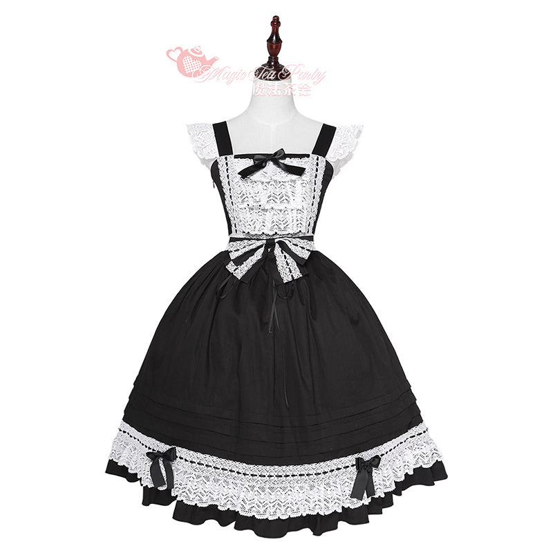 Magic Tea Party - Cute Lolita Jumper Dress Multicolors JSK L Black JSK (pre-order 3 months)