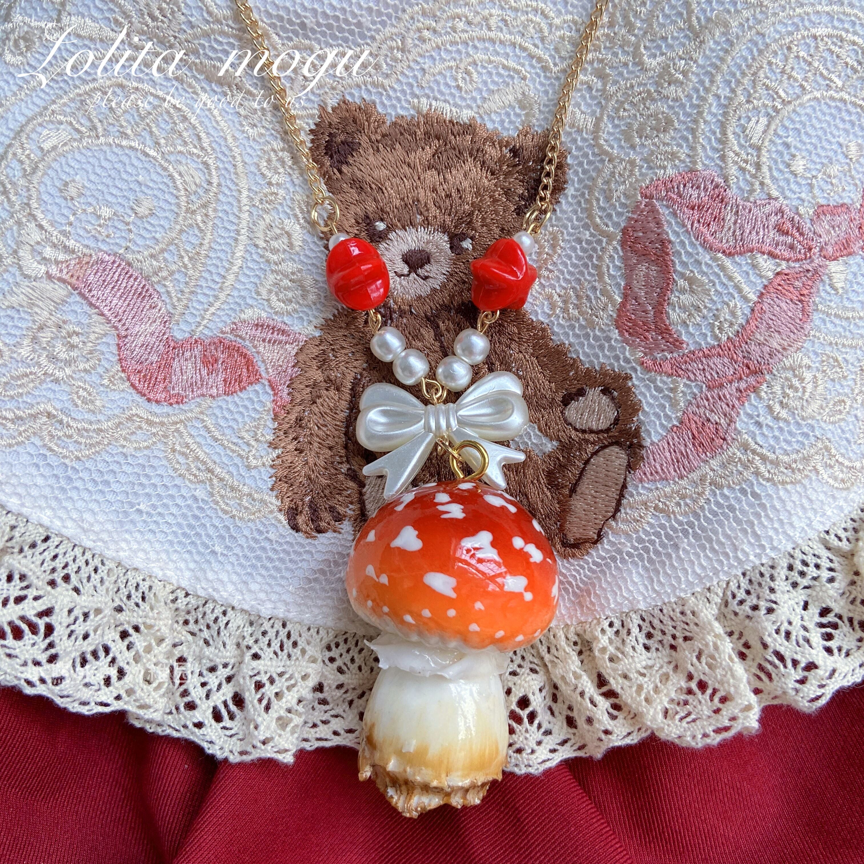 Bear Doll - Handcraft Kawaii Lolita Mushroom Necklace