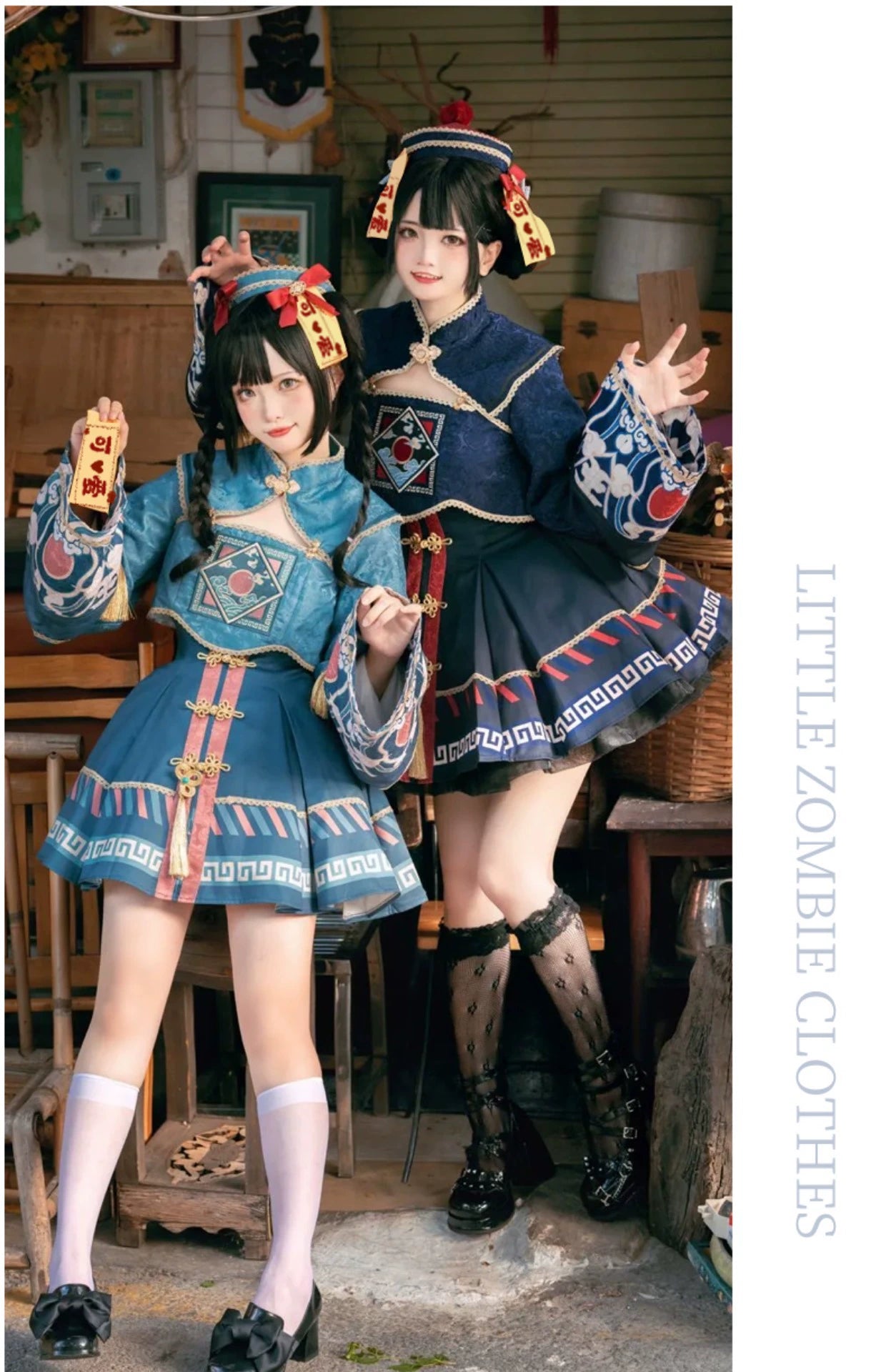 (BFM)Sakurahime~Little Zombie~Zombie Lolita Jumper Dress Cute Lolita Coat Set 32192:377136