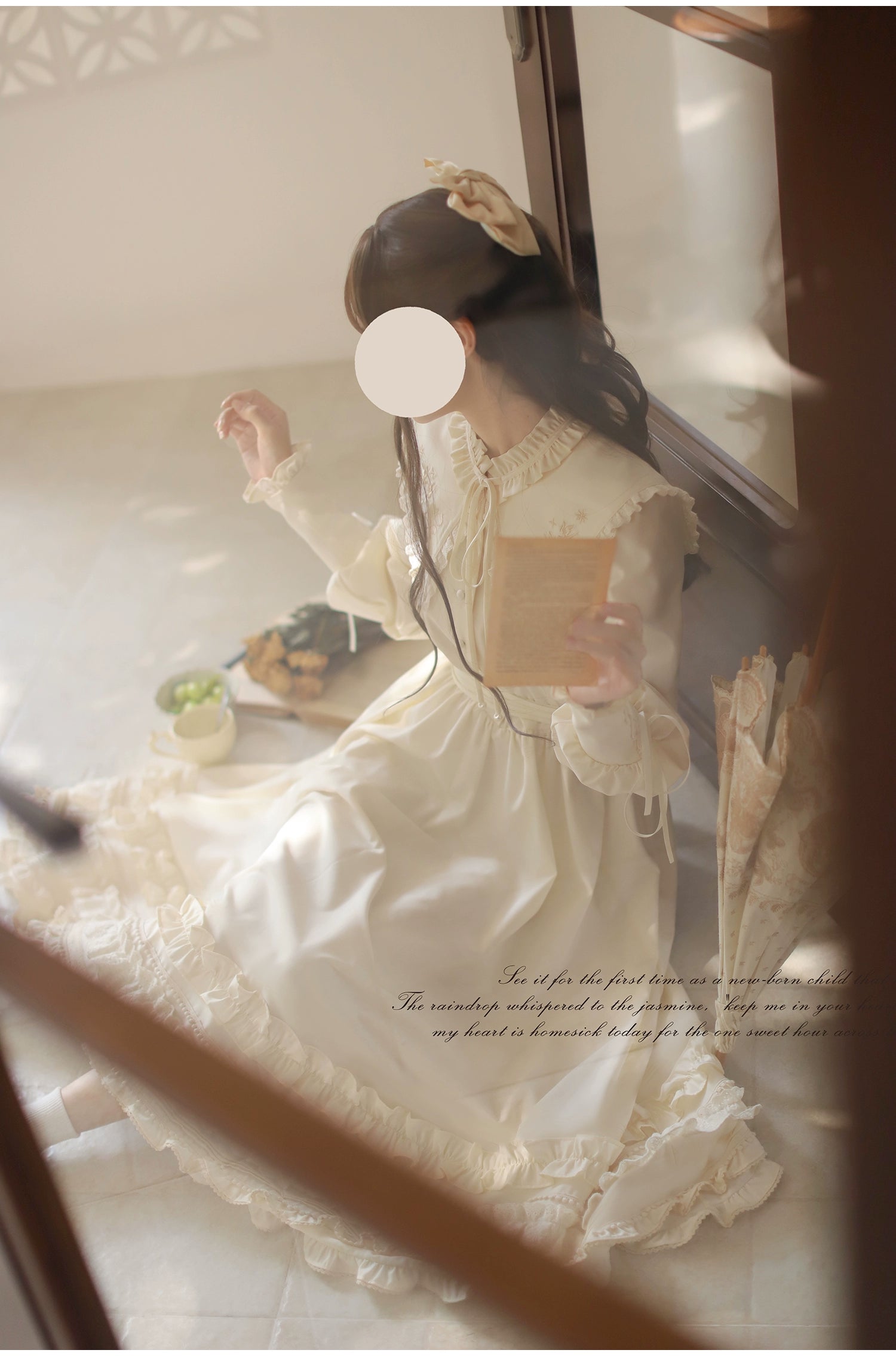 HuTaoMuJK - Wind Kiss Tulip - Classic Lolita OP Elegant Lolita Cardigan