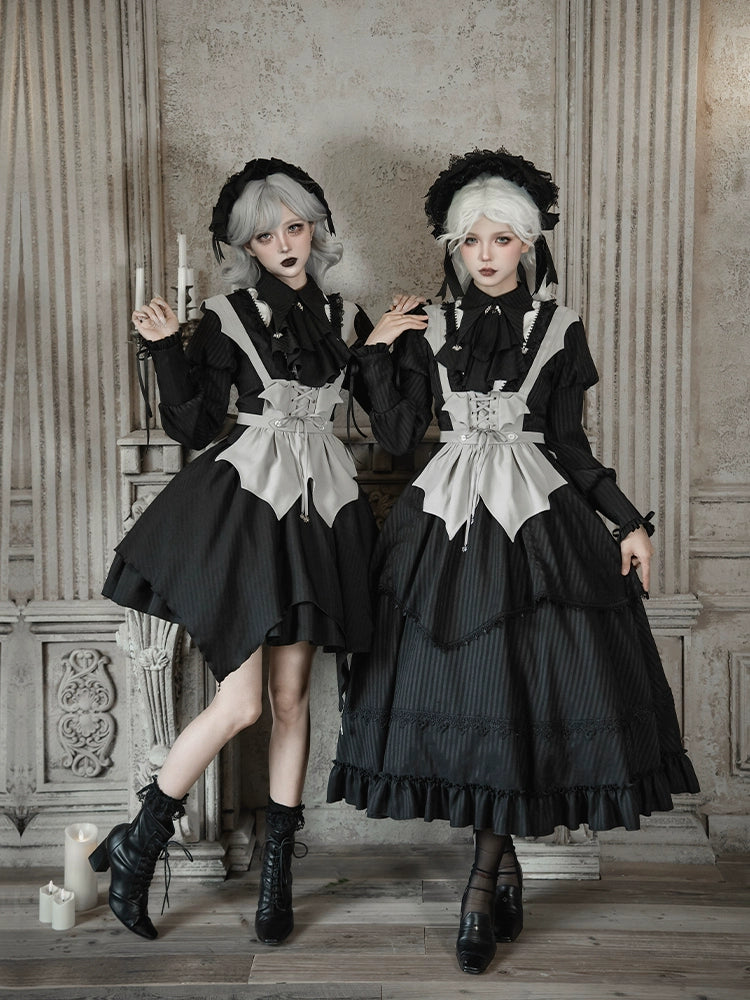 With PUJI - Night Talk - Gothic Lolita Skirt Dress Set, Batwing-shaped Accents 44188:797687