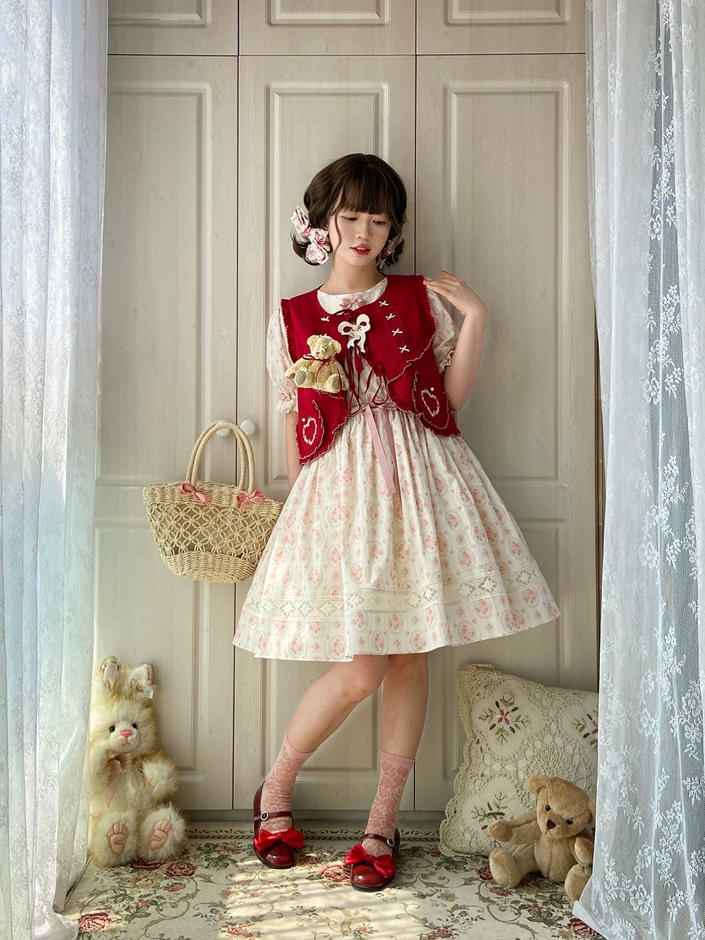 Miss Point~Customized Elegant Lolita OP Dress Cute Daily Girl Short Lolita Dress 35670:519568