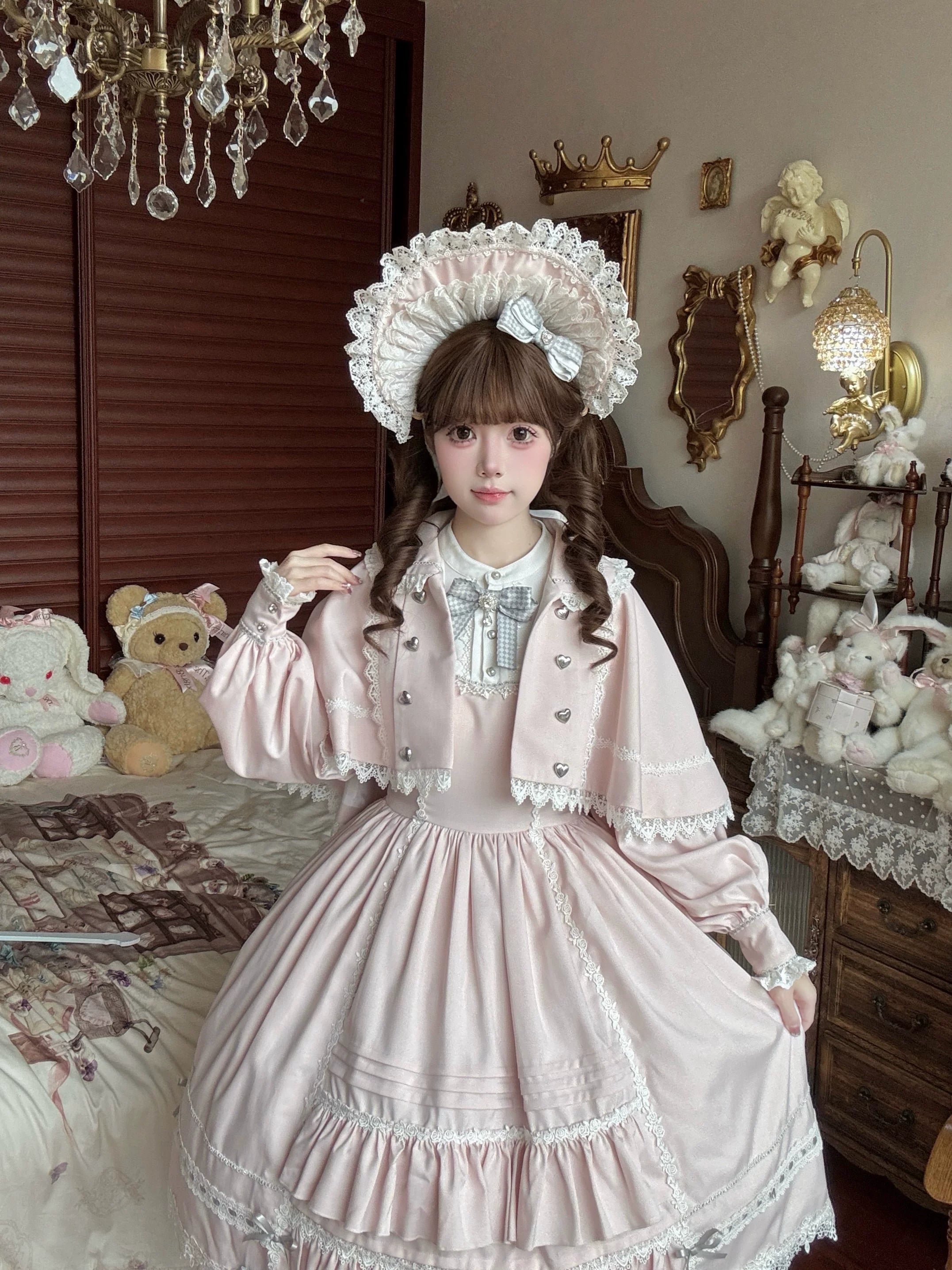 Ningyo Night - Old School Lolita OP Dress, Peter Pan Collar Cape 44635:816636