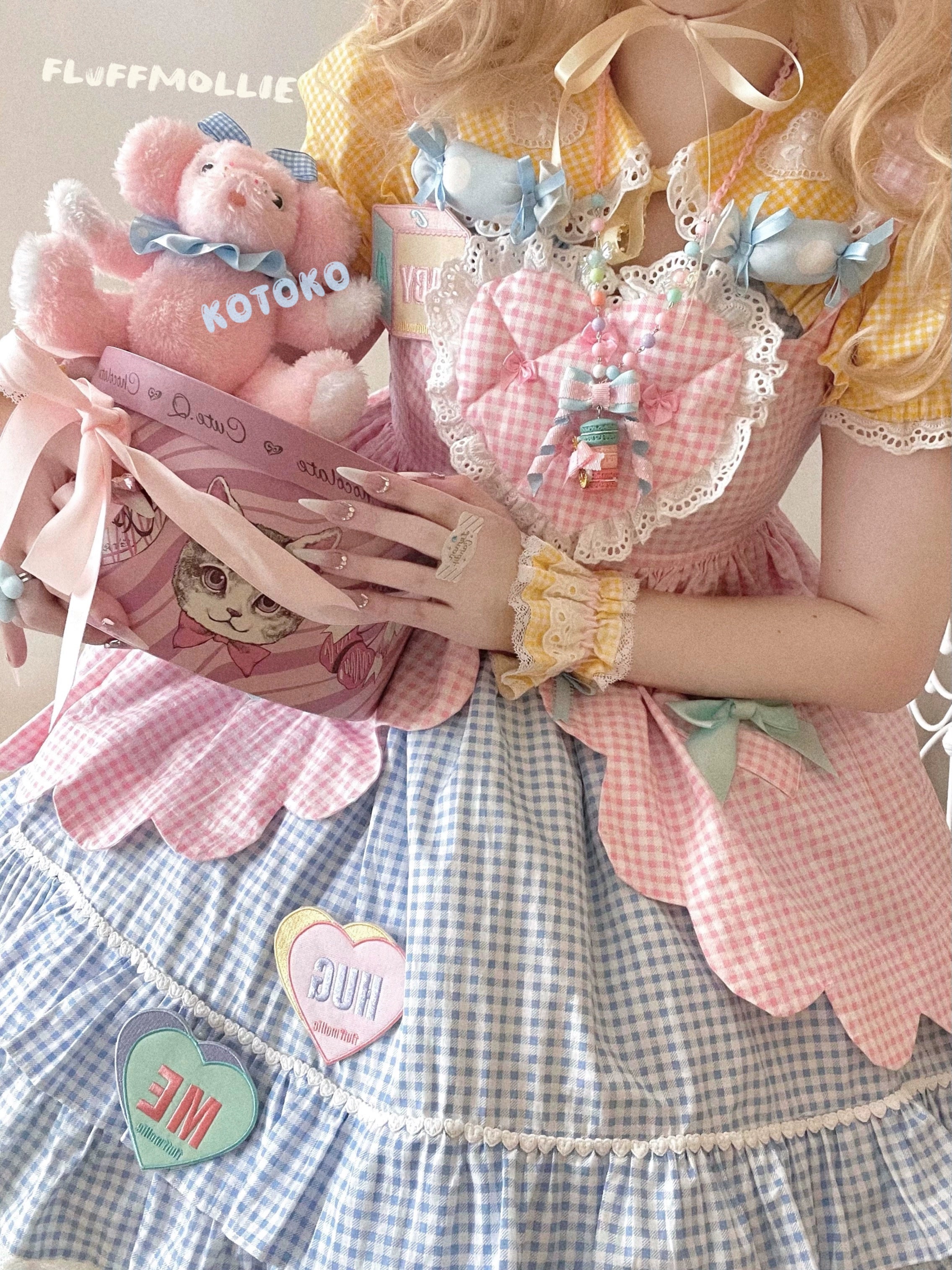(BFM)Fluff Mollie~Bean Breakfast~Sweet Lolita Overskirt Daily Daily Petaled Skirt 33148:407448