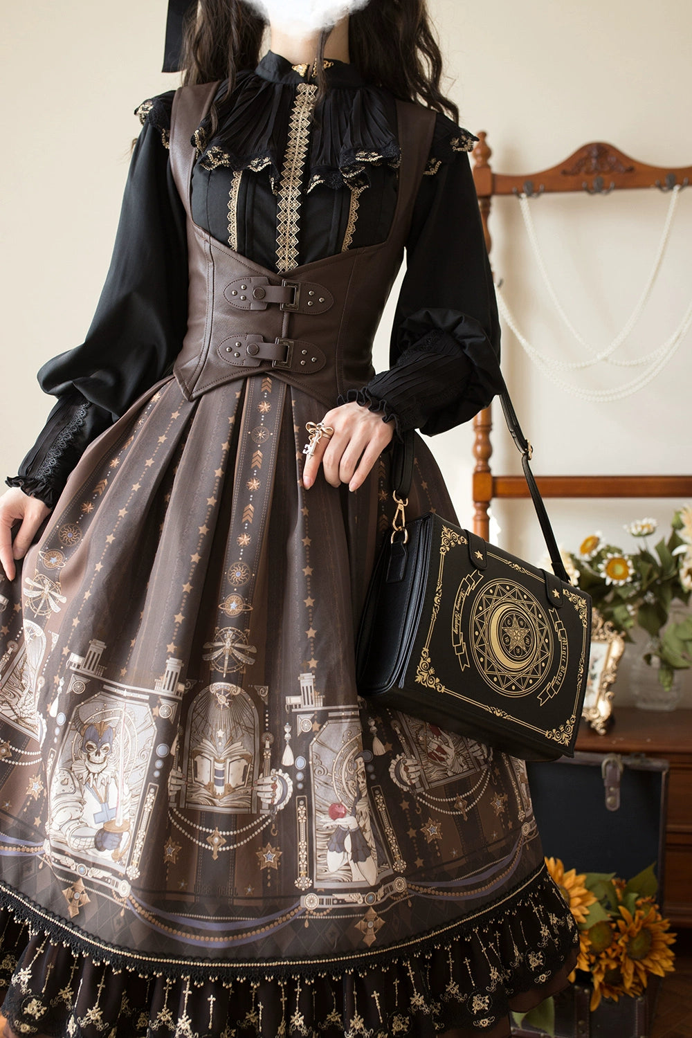 (BFM)Miss Point~Demon Hunter's Diary~Gothic Lolita PU Leather Vest 33588:429814