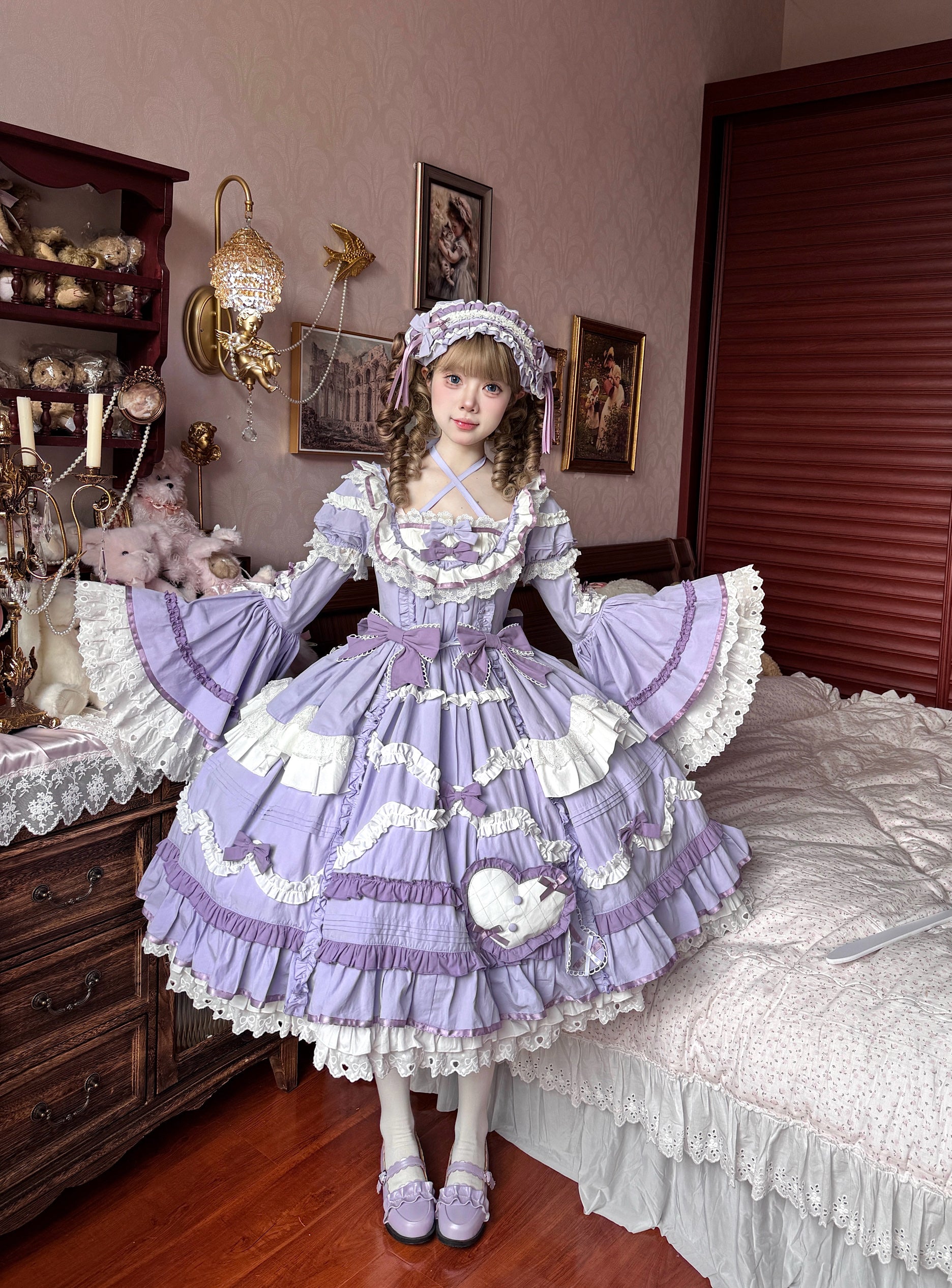 Perfect Original Design - Audelia - Plus Size Sweet Lolita OP with Halter Neckline 42350:736926