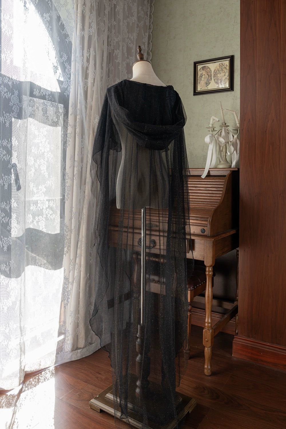 YingLuoFu - Astro Cat - Gothic Lolita OP Suit Witch Lolita Dress and Shawl Shawl only S