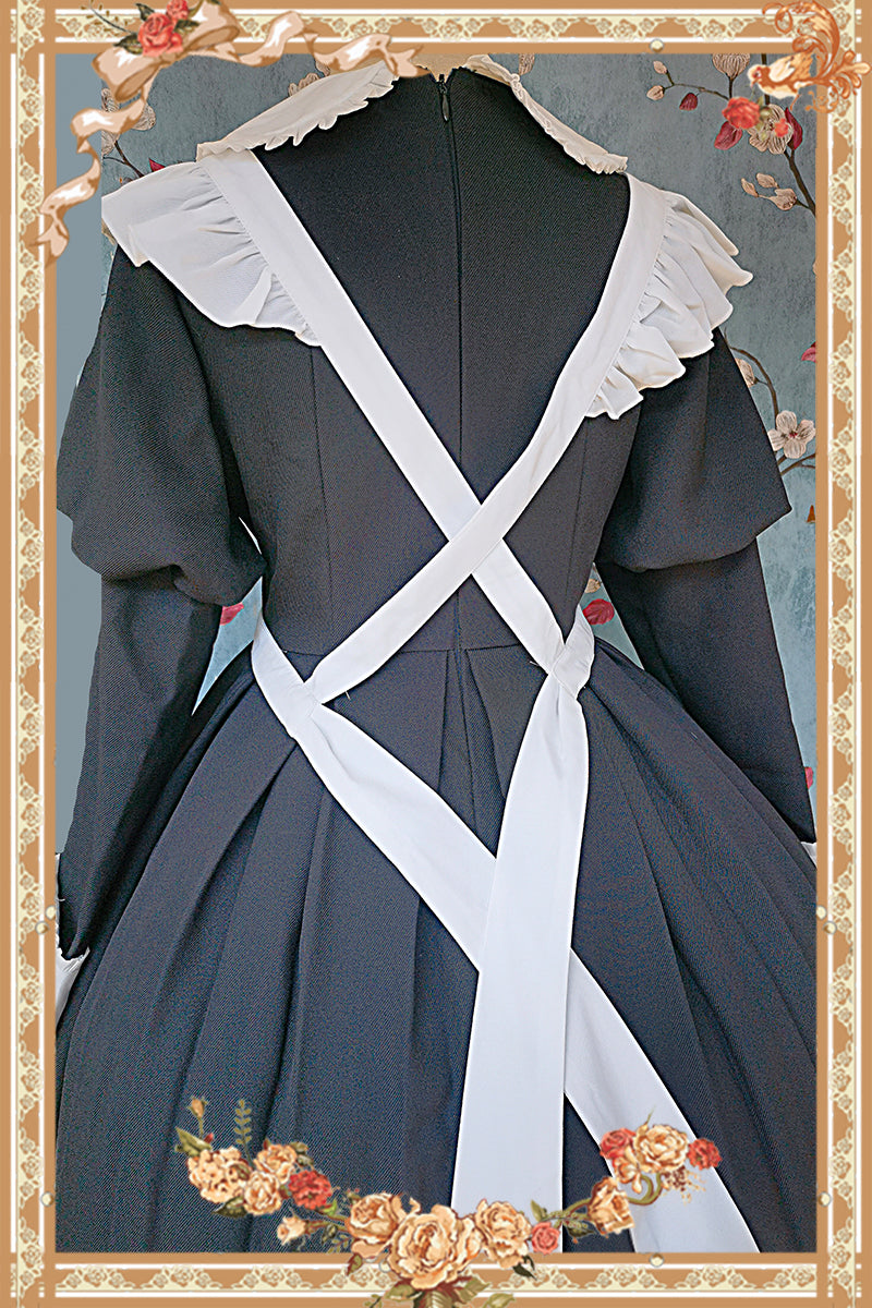 Infanta~Suliko~Maid Lolita OP Set with Soldier Style Waist Pack and Apron 41204:743369
