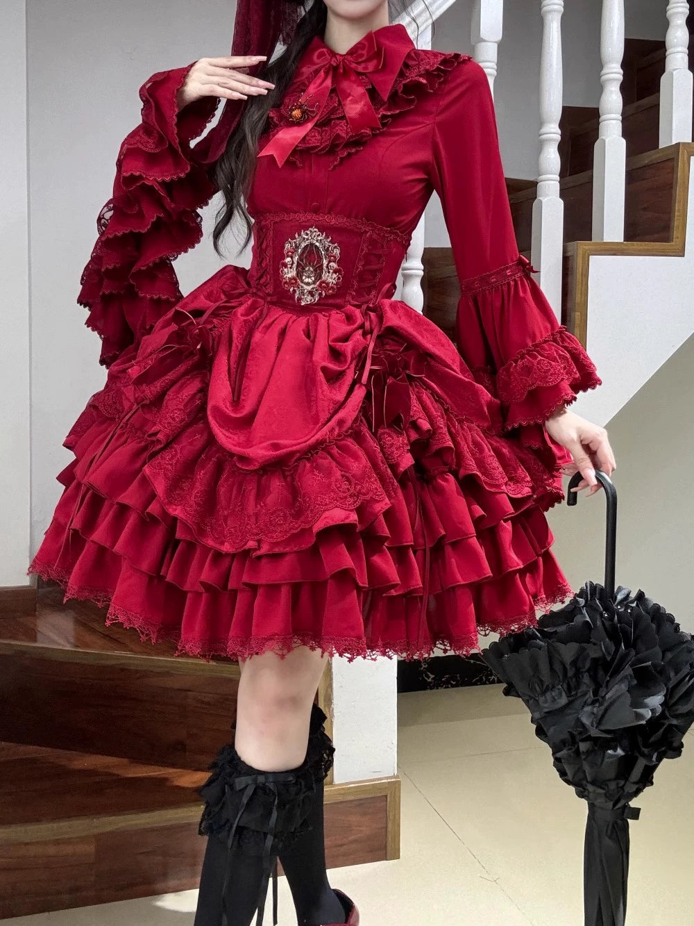 Moon River - Moonlit Spider - Gothic Lolita SK & JSK Dress Outfit Set 44232:799710