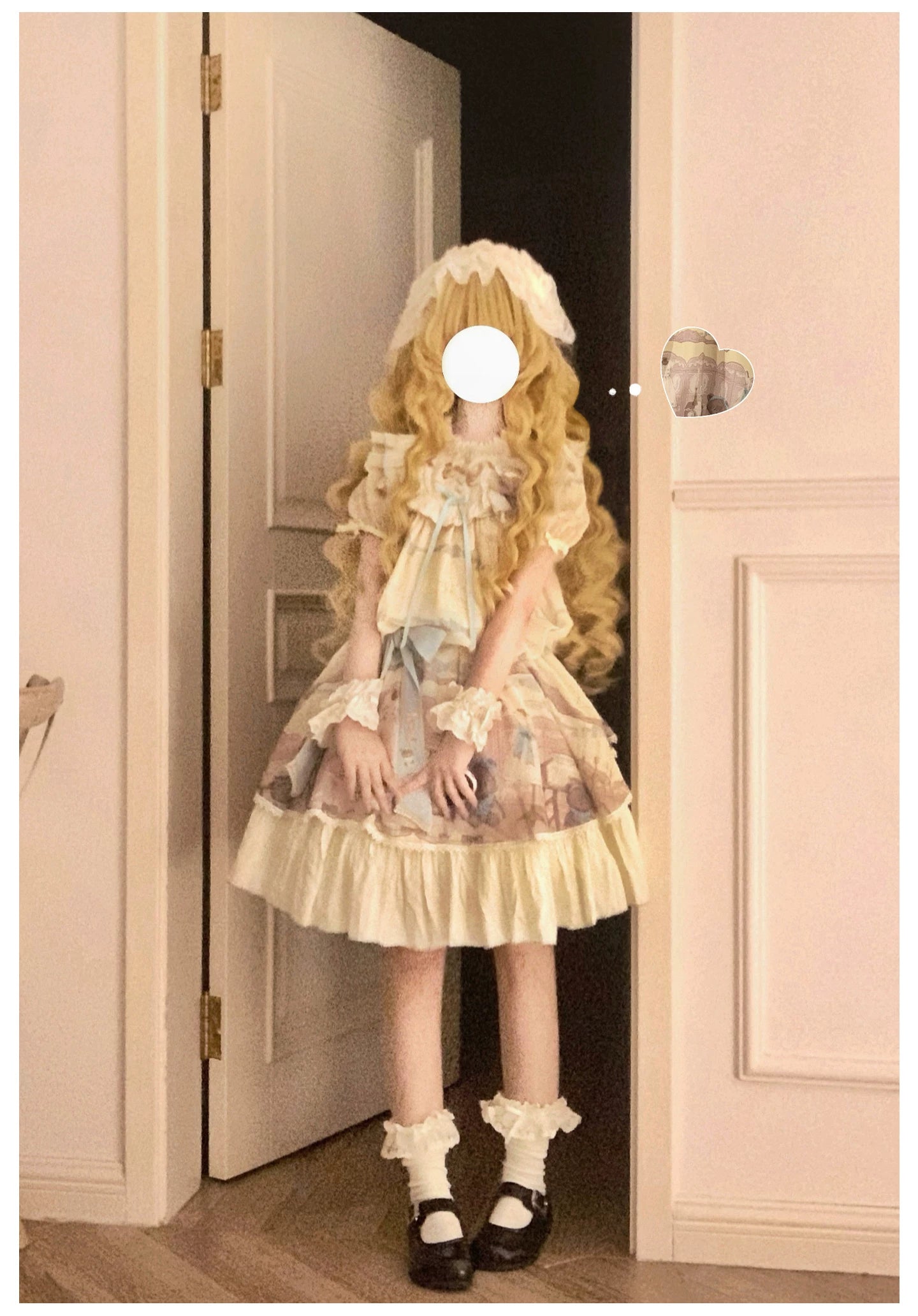 Brown Dollhouse SP - Kawaii Lolita Dollhouse Printed OP Dress with Embroidery 45551:855801