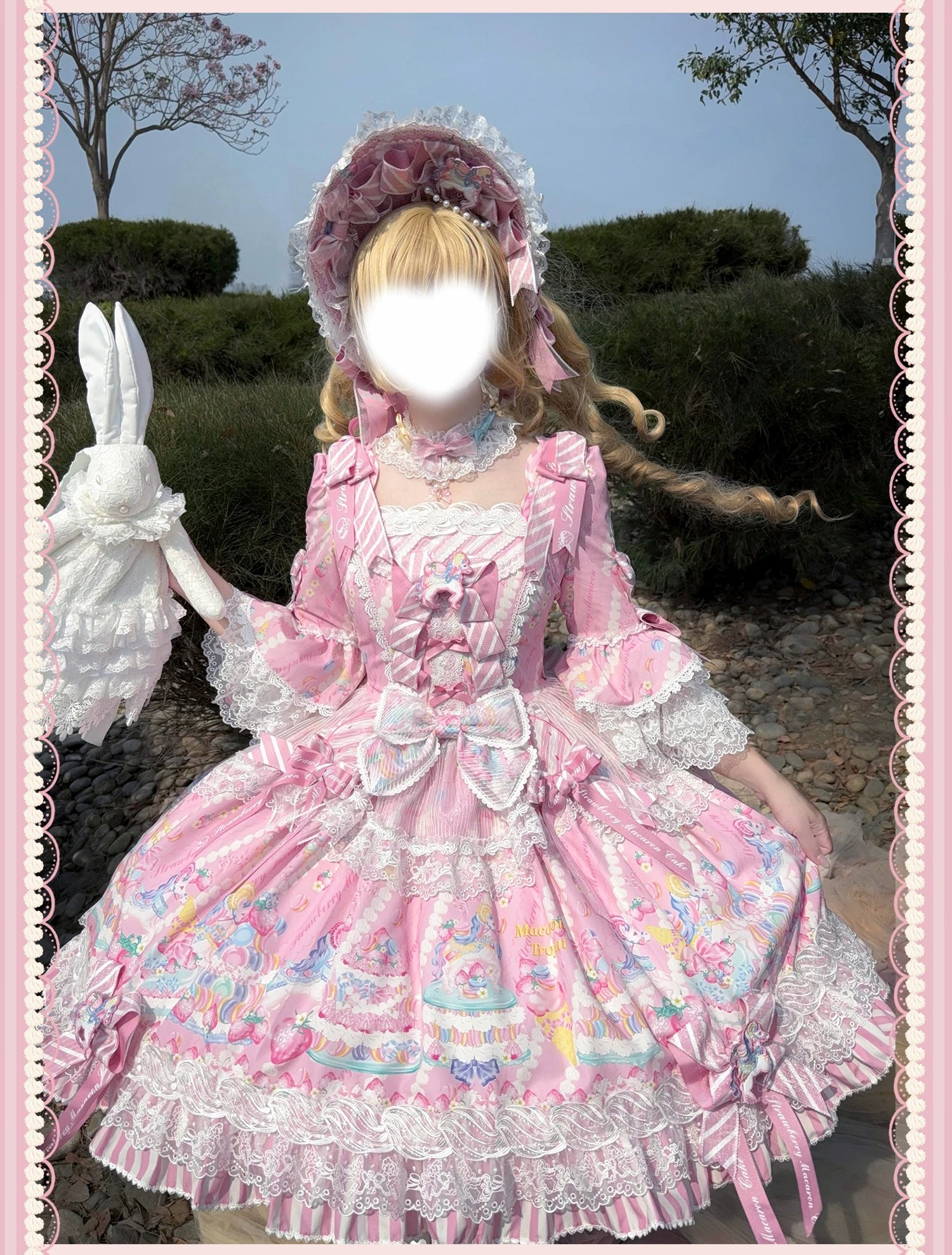 Macaron - Printed Sweet Lolita OP Dress, Old School Lolita JSK Available