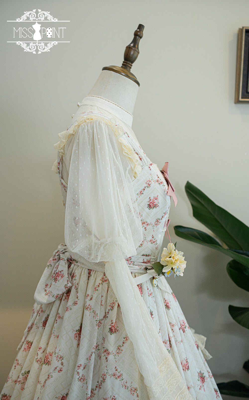 Miss Point~Customized Wood Rose 2.0 Elegant Vintage Jumper Dress 21392:302654