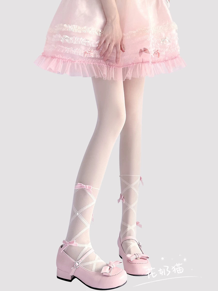 Daily Lolita Summer Pantyhose, Delicate Bows