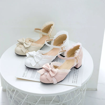 Yana~Sweet Lolita Shoes Round Toe Students Chunky Heel   