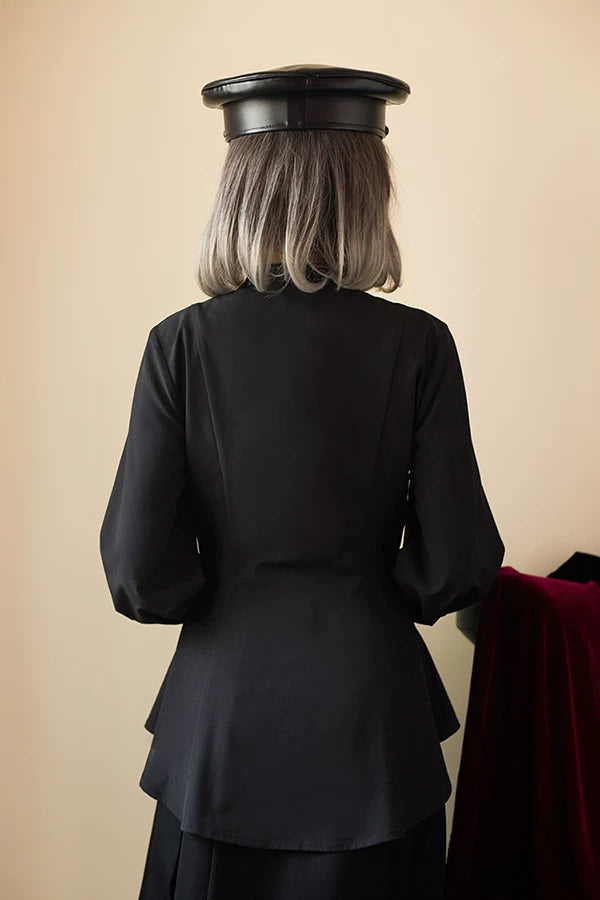 Silence Poem - Classic Lolita Long Sleeve Shirt, Detachable Jabot 44553:813077