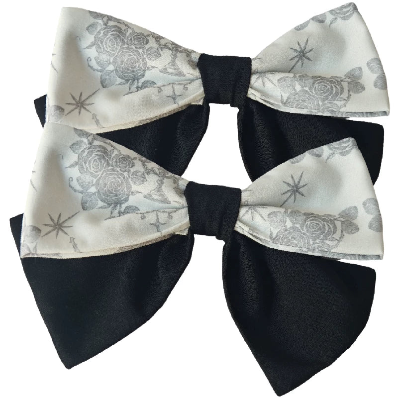Mystic Crow - Gothic Lolita Crow Printed JSK Dress with Adjustable Straps A Pair of Hairclips Only (choose one size) One Size